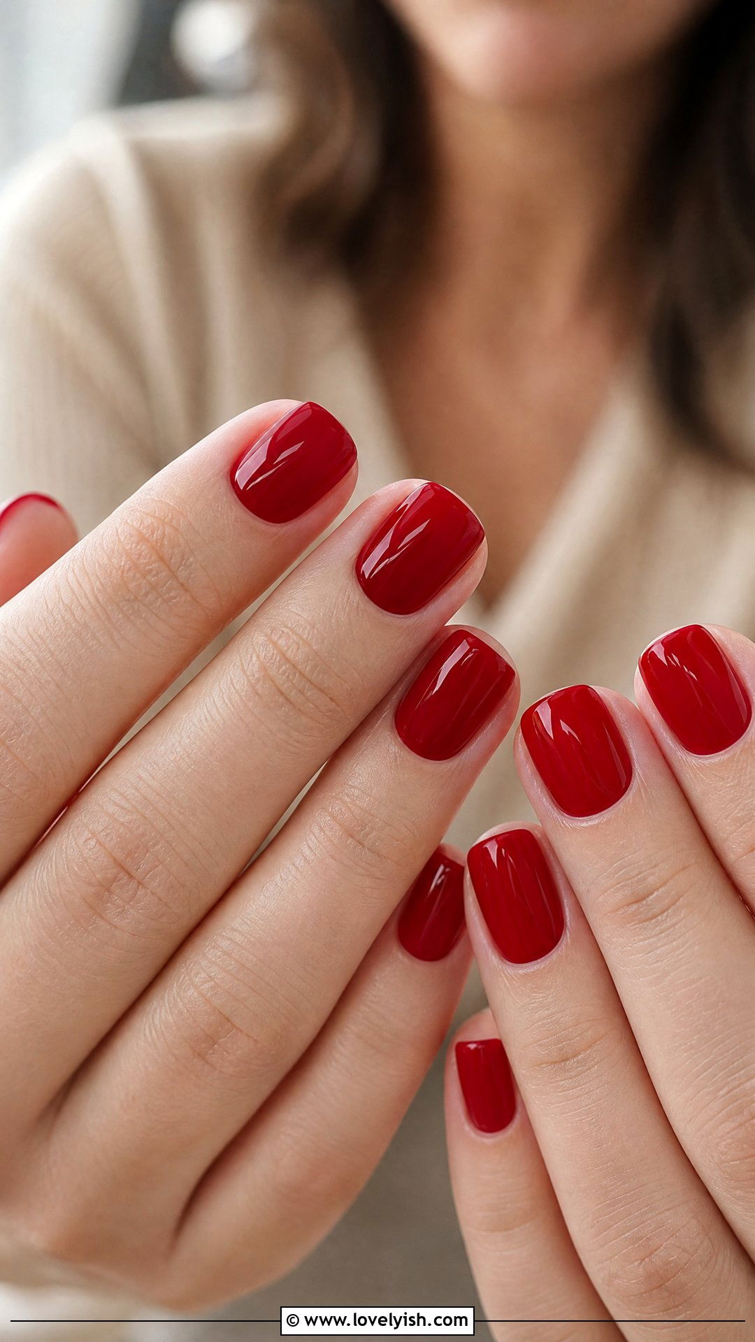 Cherry Red Glossy Nails - 50 classic nail designs - 50 classic nail designs