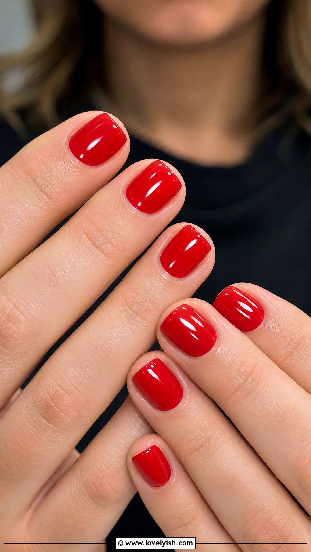 Cherry Red Glossy Short Acrylic Nails - 50 short acrylic nails - 50 short acrylic nails