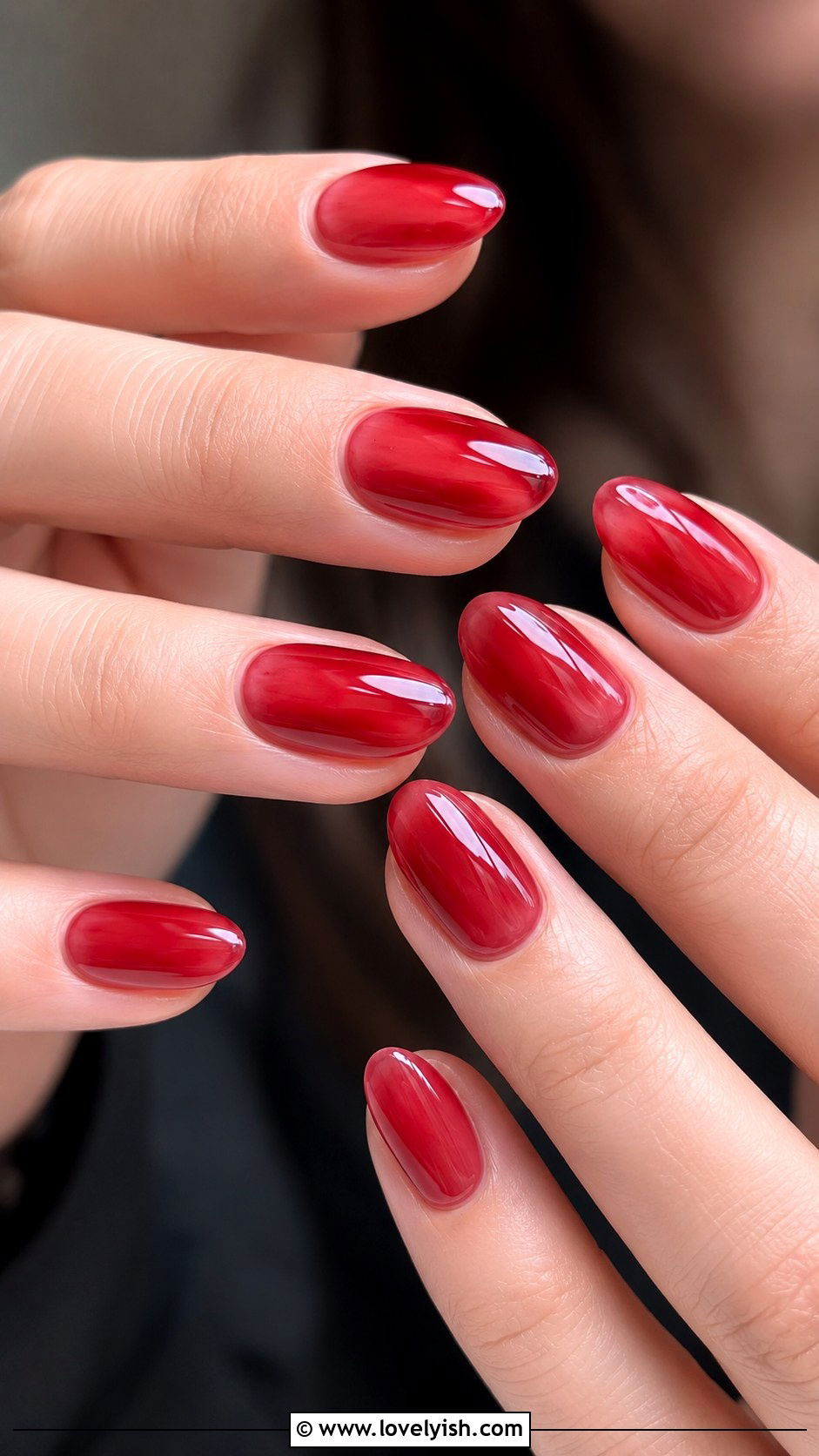 Cherry Red Jelly Gel Nails - 25 gel nail art ideas - 25 gel nail art ideas