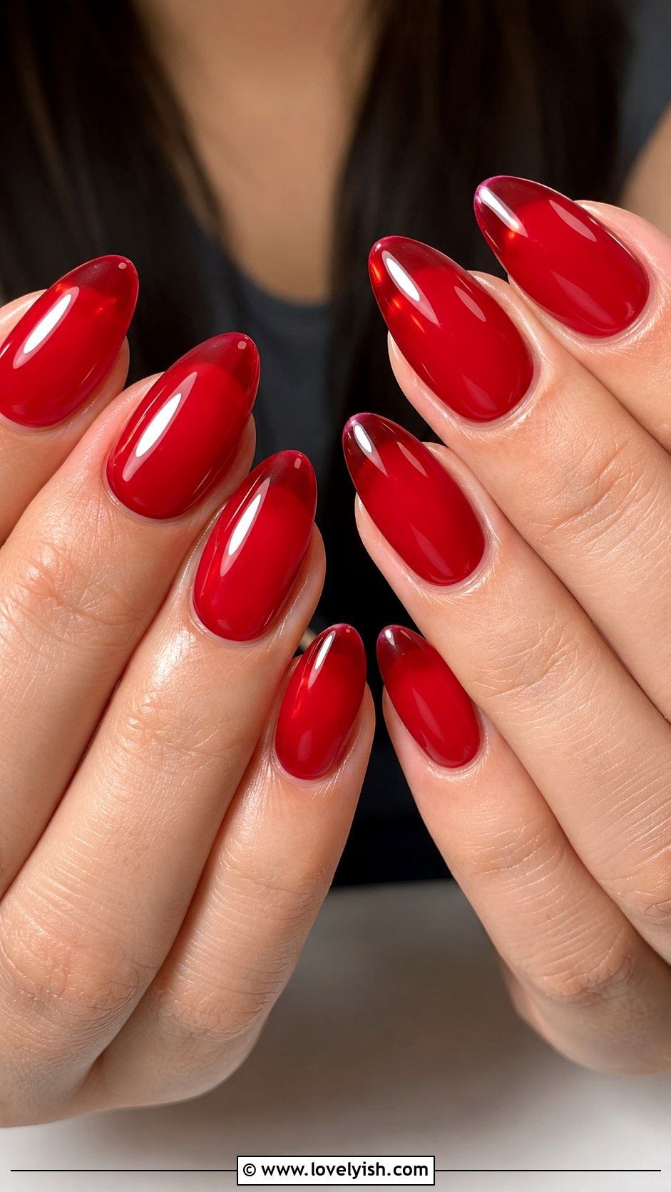 Cherry Red Jelly Nails - 50 jelly nails - 50 jelly nails