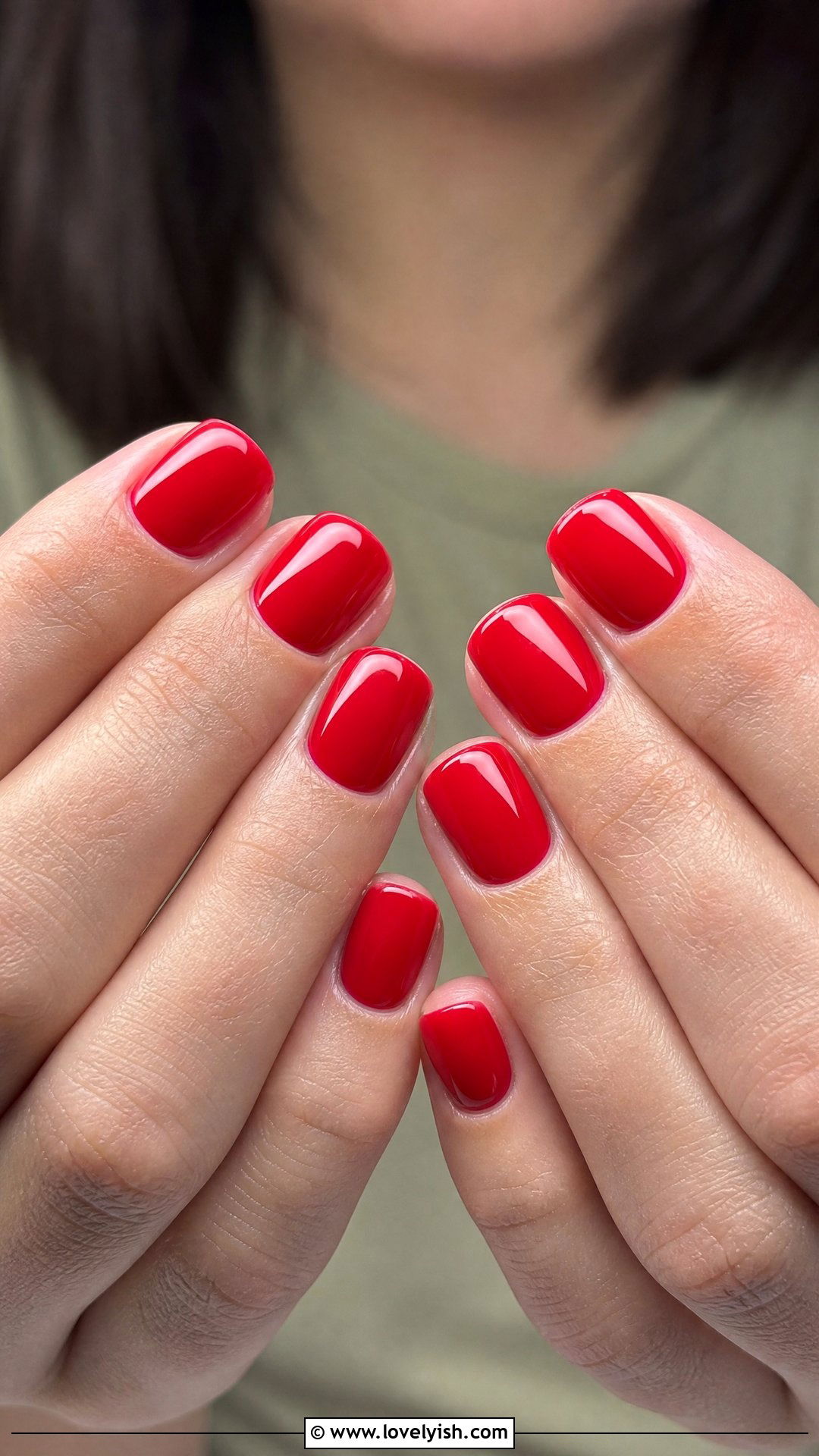 Cherry Red Short Polygel Nails - 50 polygel nails - 50 polygel nails