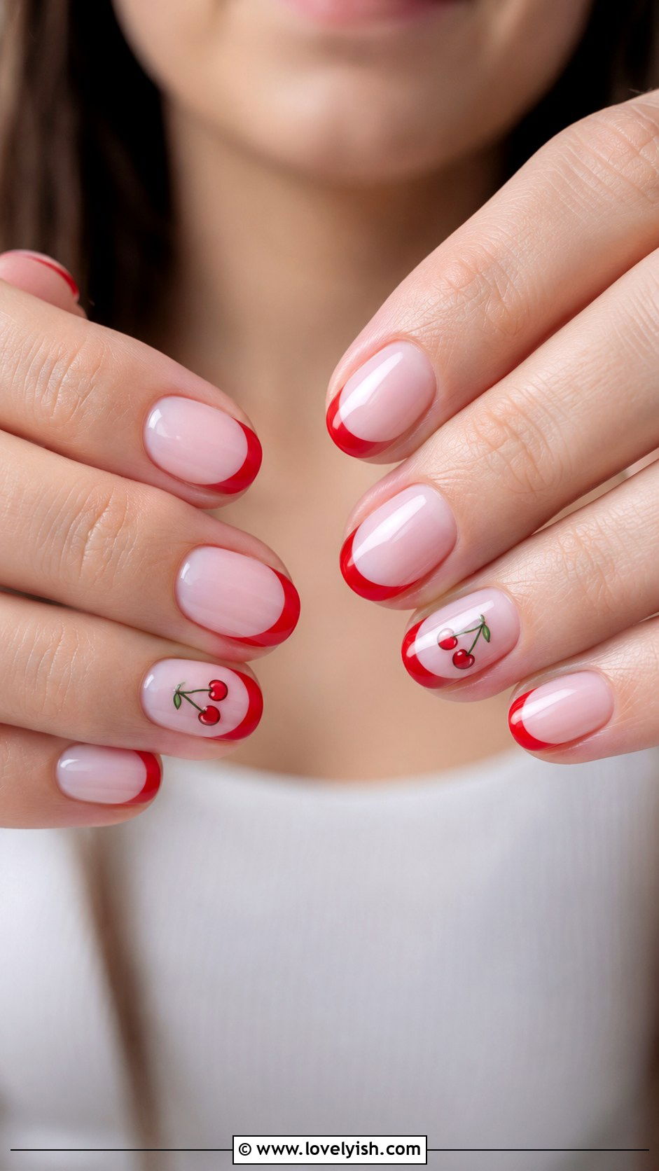 Cherry Red Tip Nails - 45 nail tips - 45 nail tips