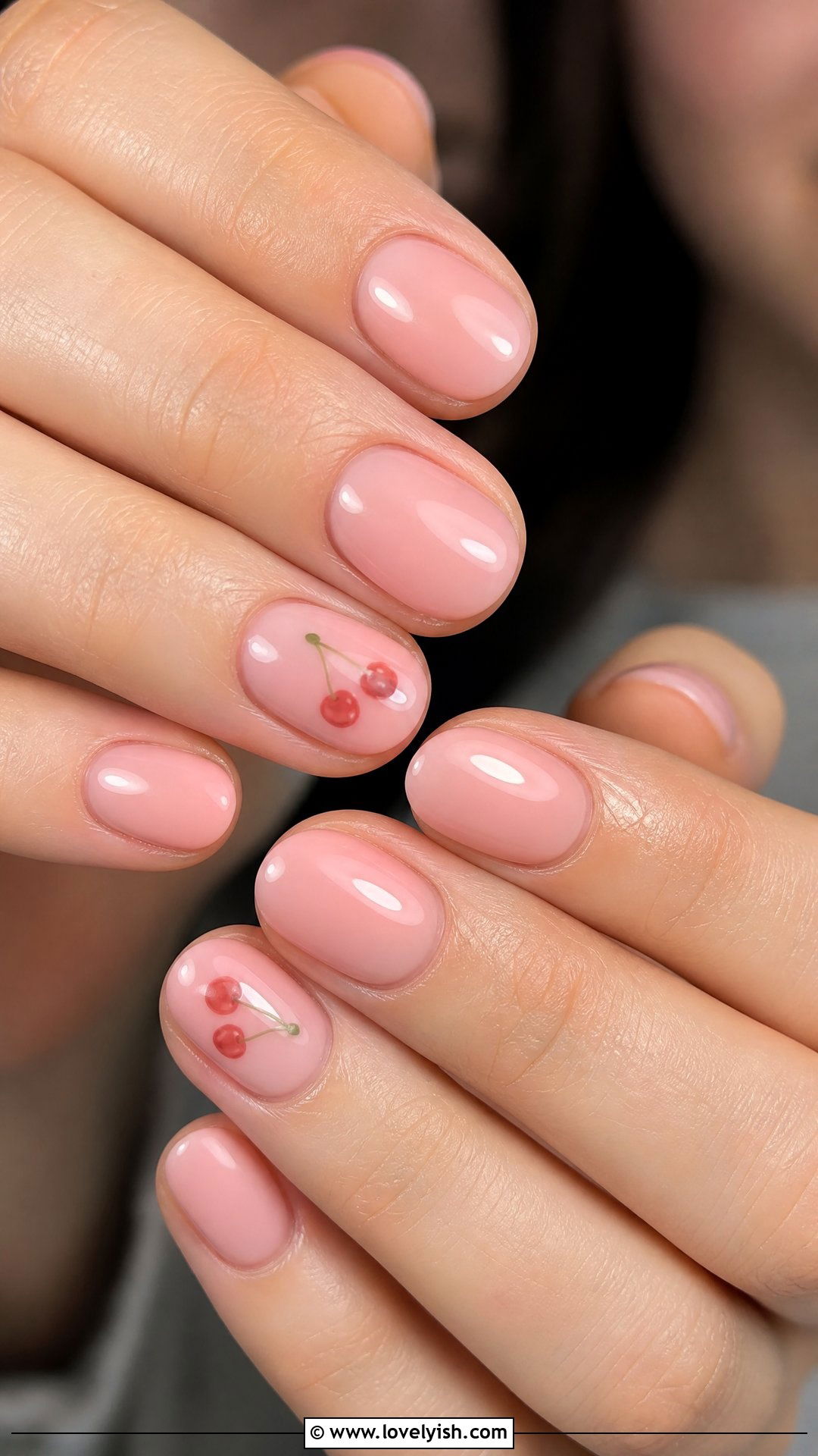 Cherry Strawberry Milk Nails - 50 cherry nails - 50 cherry nails