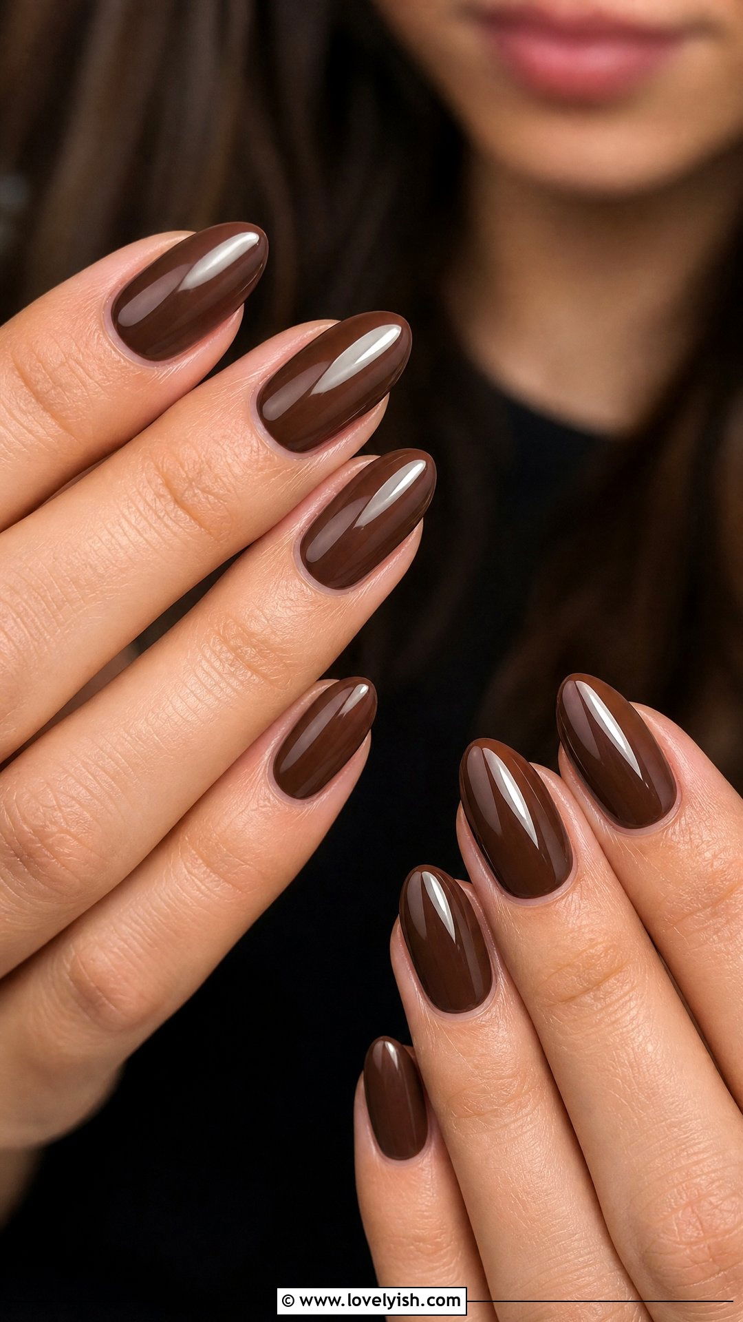 Chocolate Brown Dip Powder Nails - 50 dip powder nails - 50 dip powder nails