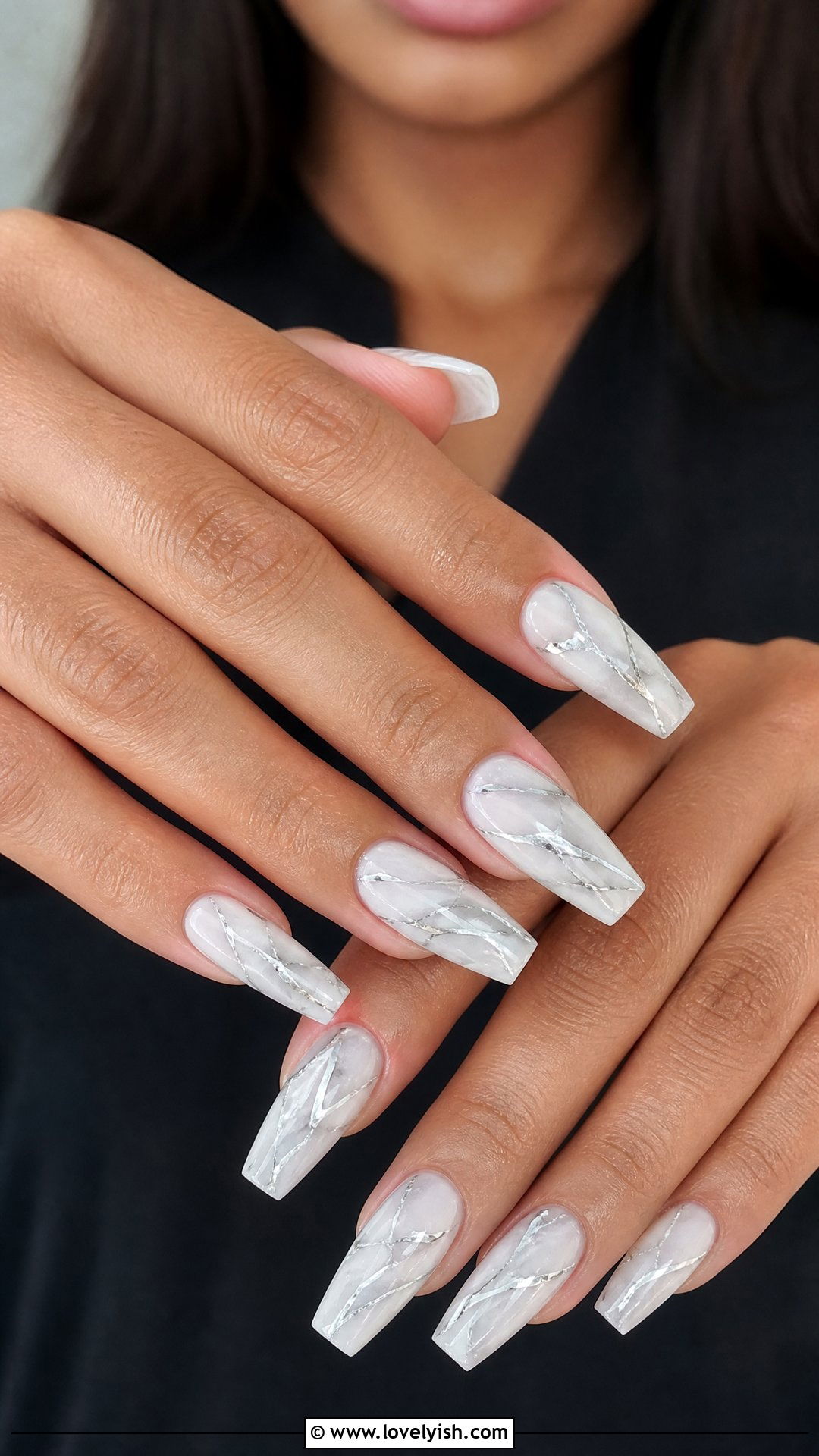 Chrome Marble Nails - 25 chrome nails design ideas - 25 chrome nails design ideas