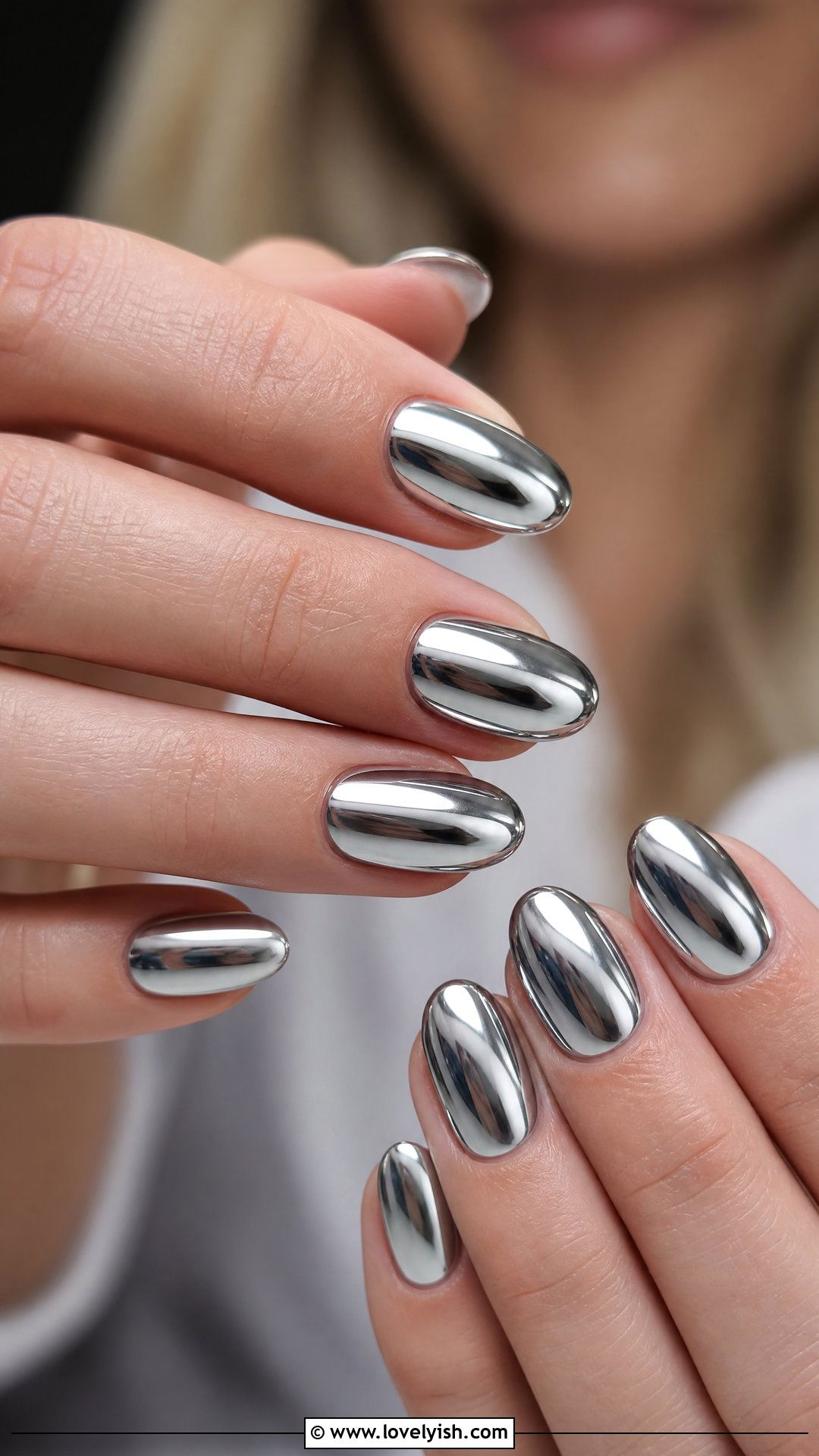 Chrome Oval Nails - 50 oval nails - 50 oval nails