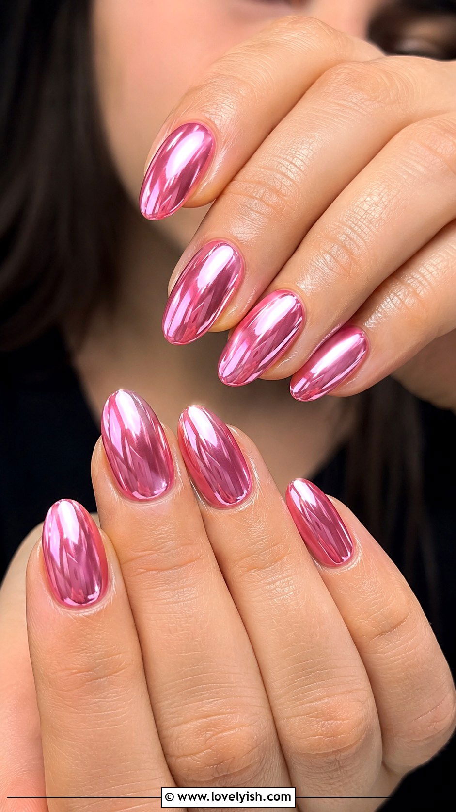 Chrome Pink Vacation Nails - 50 vacation nails - 50 vacation nails