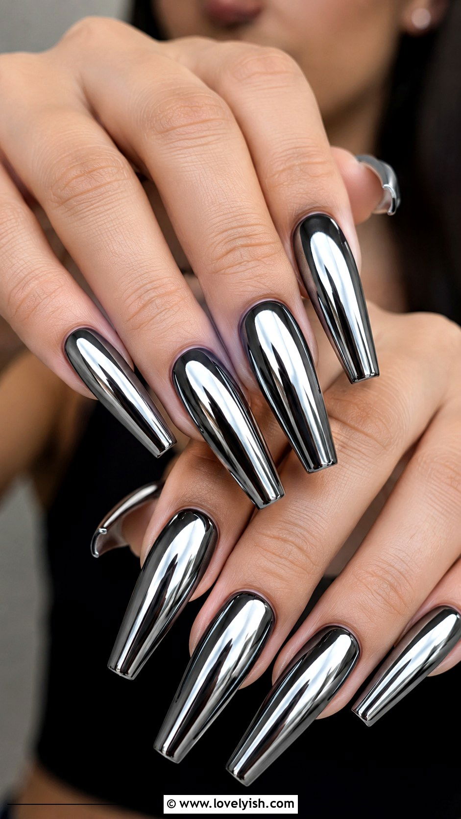Chrome Powder Nail Art - 50 diy nail art - 50 diy nail art