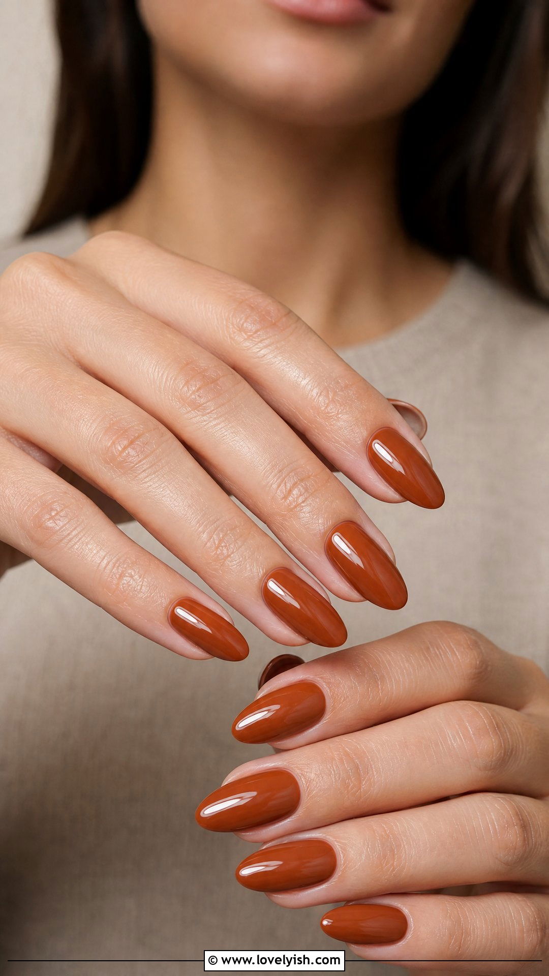 Cinnamon Brown Almond Nails - 50 brown nails - 50 brown nails