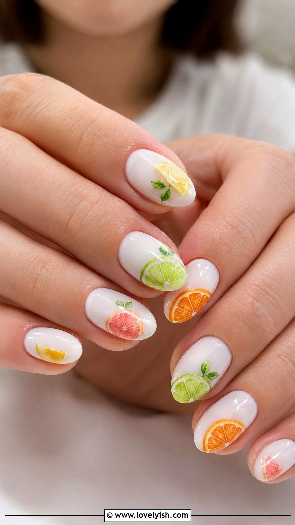 Citrus Fruit Mix Nails - 34 nail design for summer - 34 nail design for summer
