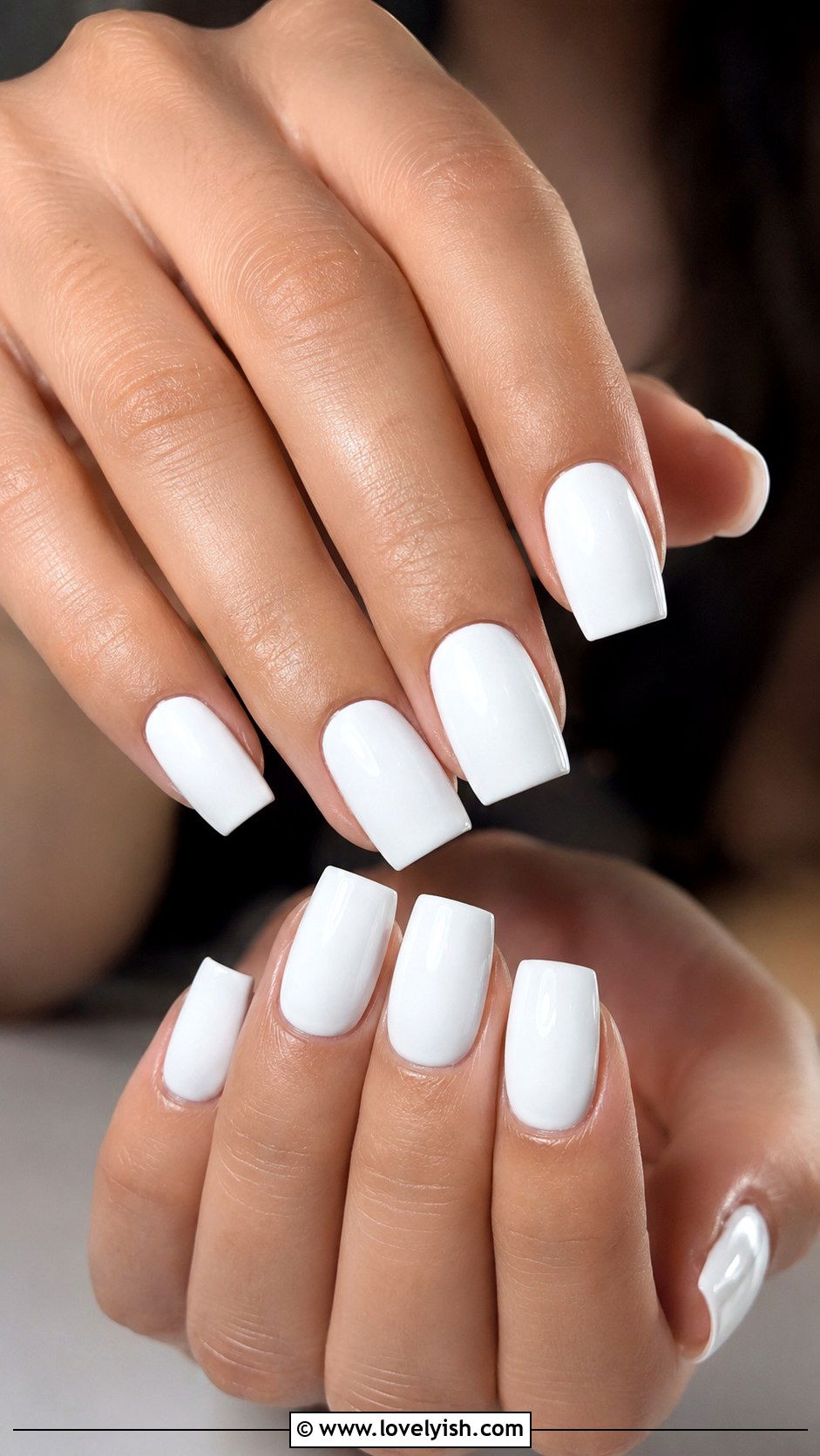 Classic All White Wedding Nails - 38 wedding nail designs - 38 wedding nail designs