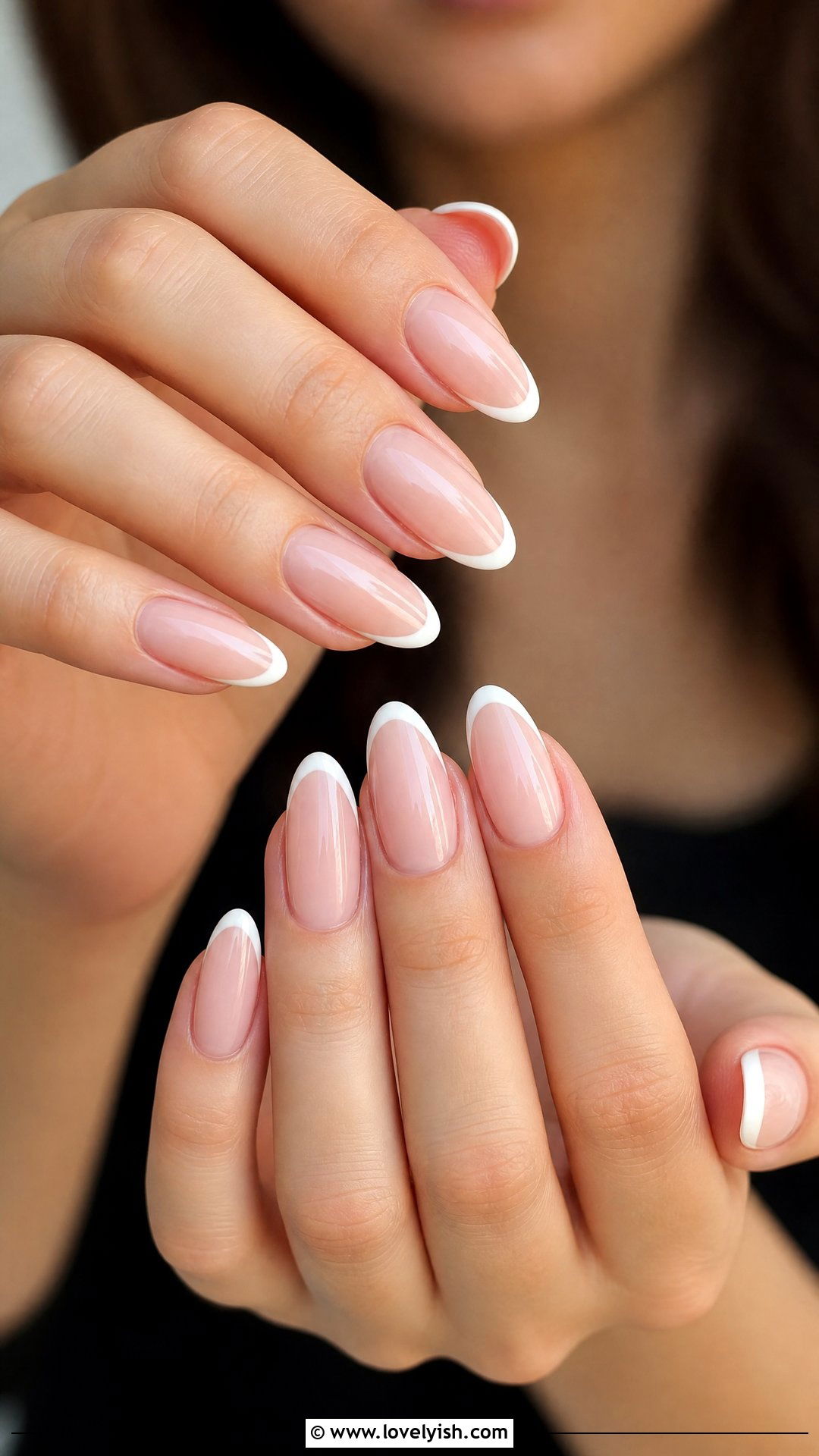 Classic Almond Shape French Tips - 50 minimalist french tips - 50 minimalist french tips