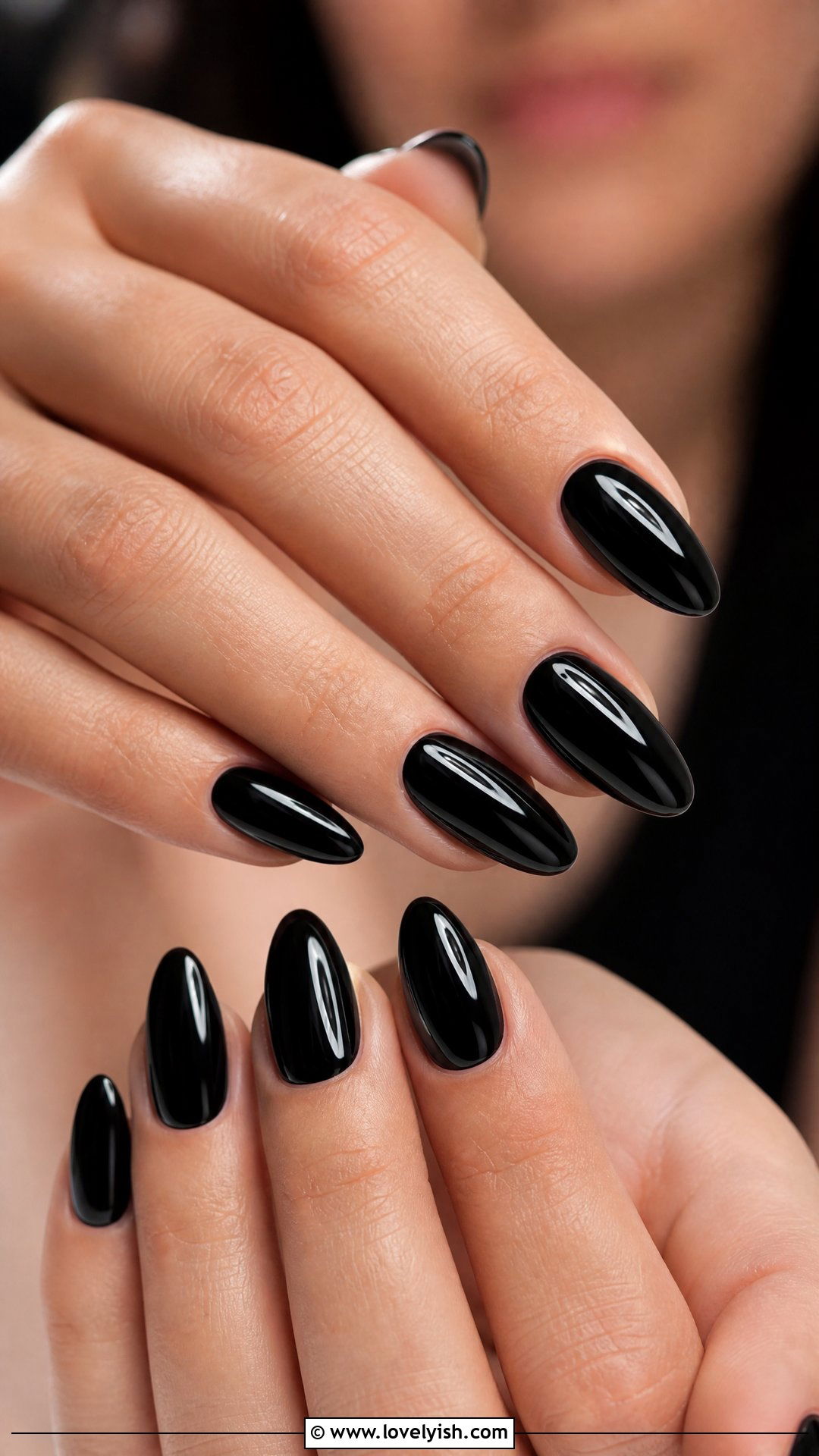 Classic Black Glossy Nails - 50 classic nail designs - 50 classic nail designs