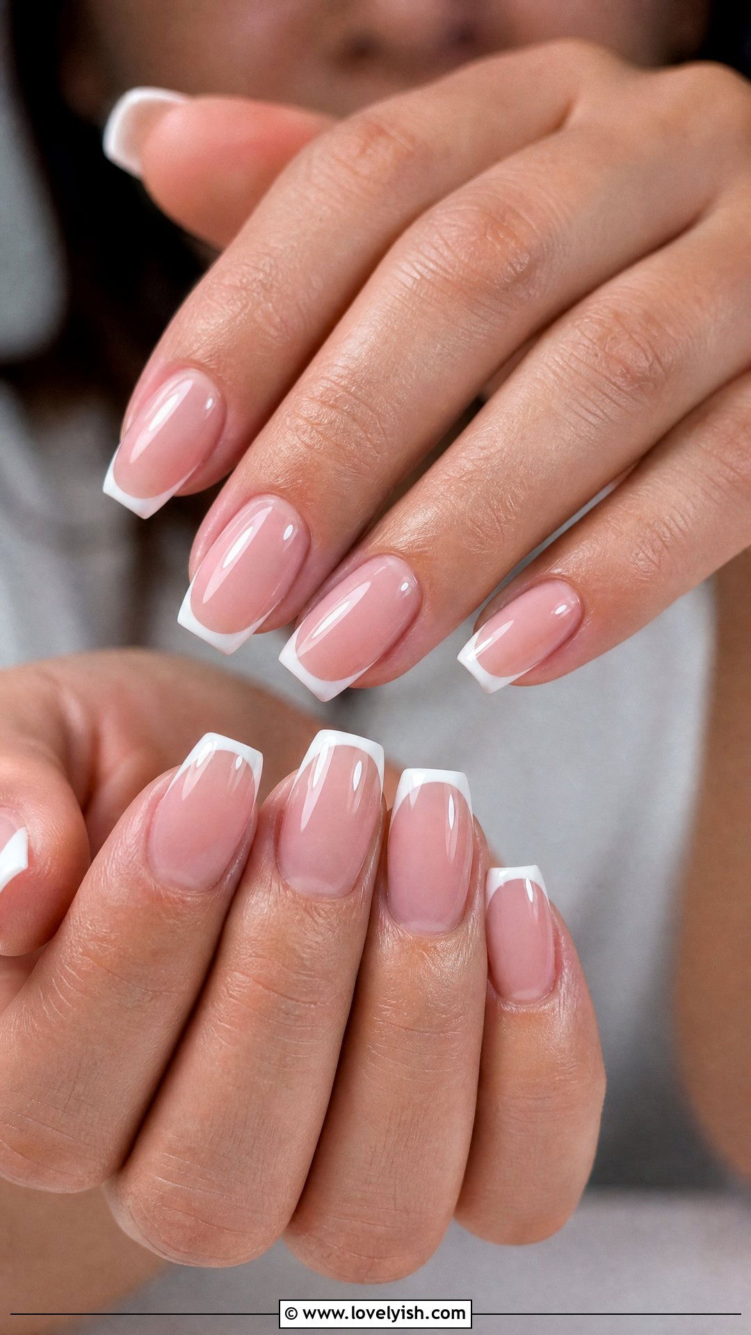 Classic French Tip Short Coffin Nails - 25 short coffin nails designs - 25 short coffin nails designs