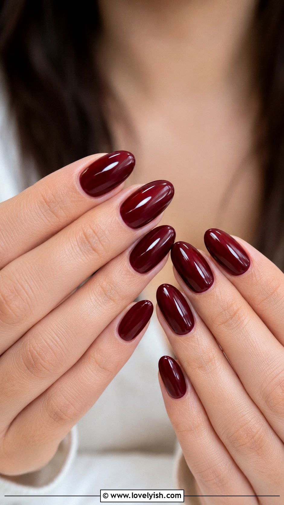 Classic Glossy Wine Red Nails - 50 wine nails - 50 wine nails