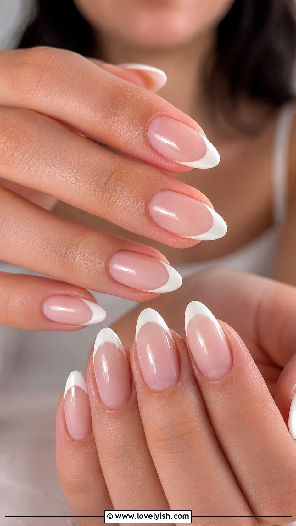 Classic Milky White French Tip Nails - 38 classy nail designs - 38 classy nail designs