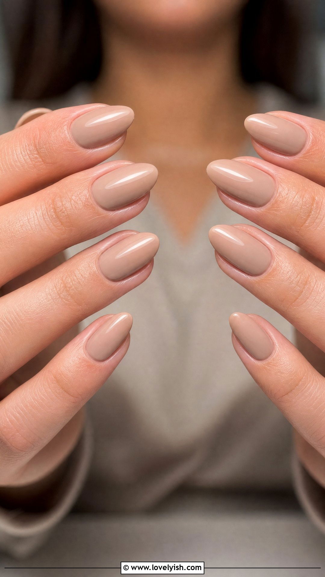 Classic Nude Almond Nails - 41 nail design simple - 41 nail design simple