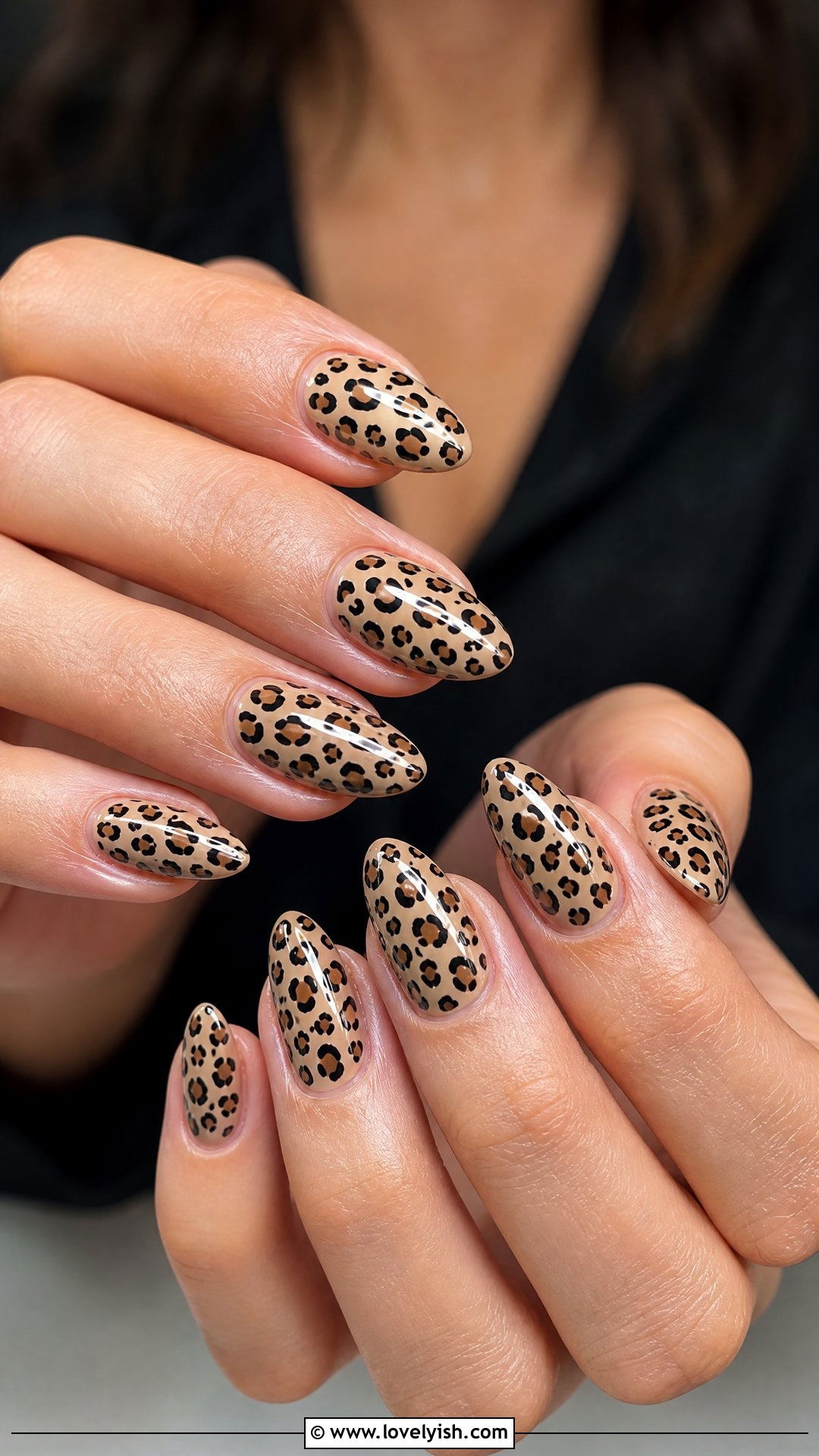 Classic Nude Leopard Print Nails - 50 leopard print nails - 50 leopard print nails