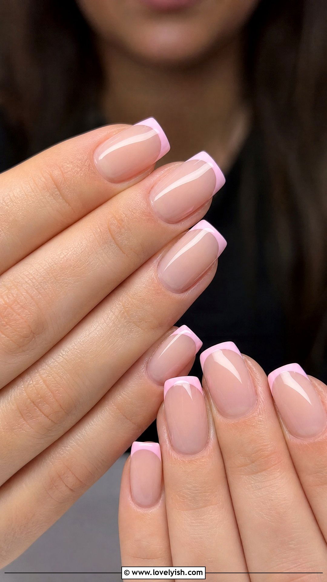 Classic Pink French Tip Nails - 50 classy pink nails - 50 classy pink nails