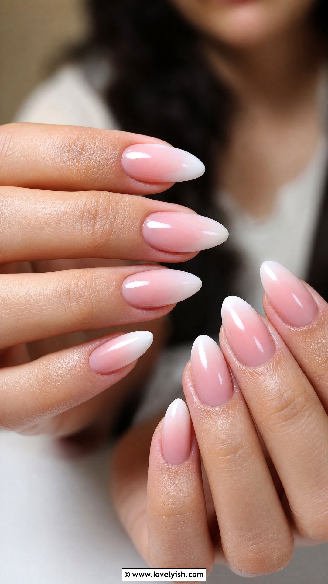 Classic Pink and White French Ombre - 50 french ombre nails - 50 french ombre nails