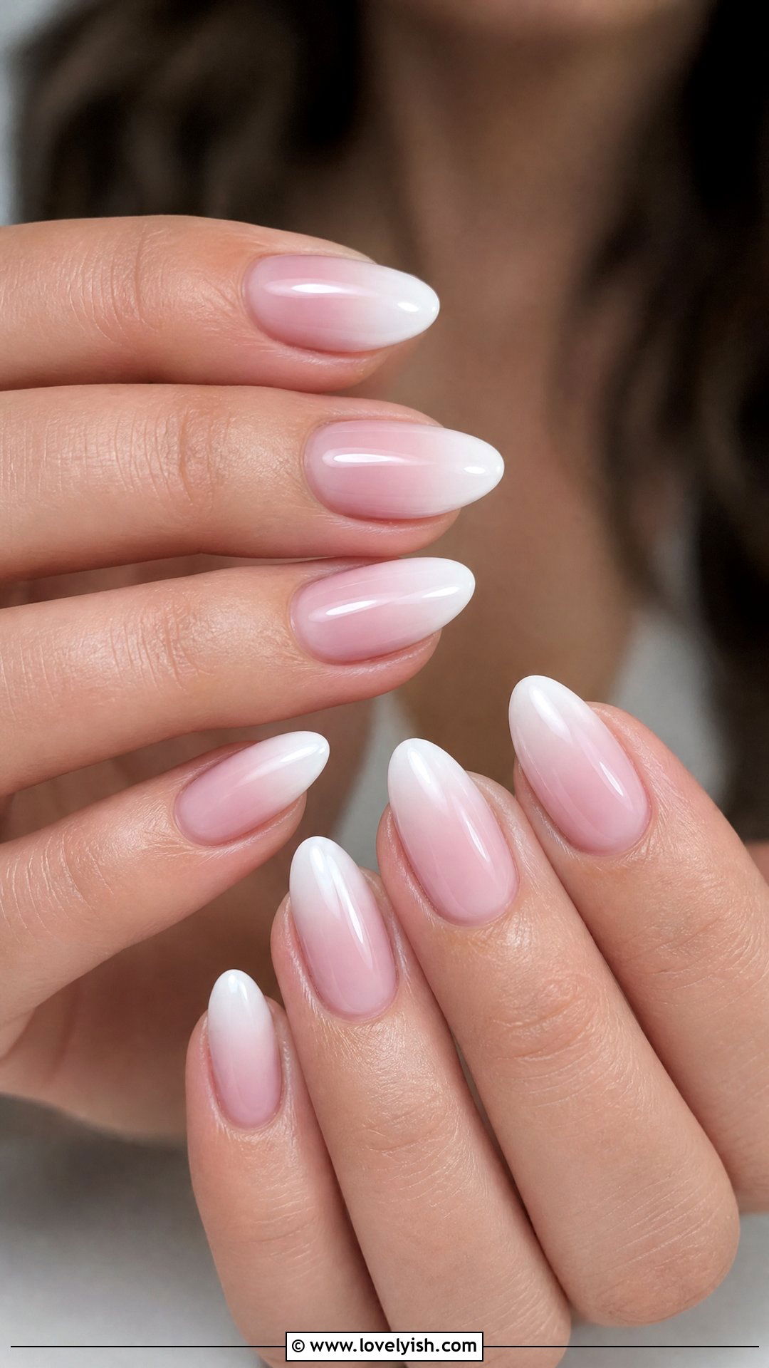 Classic Pink and White Ombre French Nails - 50 ombre french nails - 50 ombre french nails