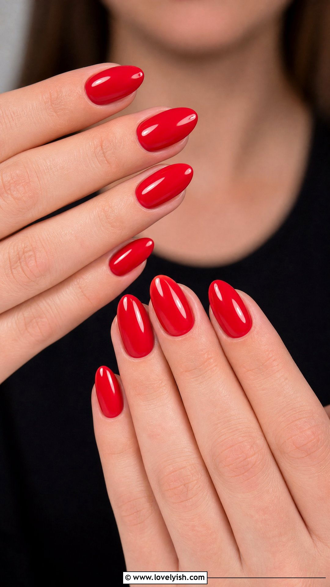 Classic Red Almond Nails - 38 classy nail designs - 38 classy nail designs