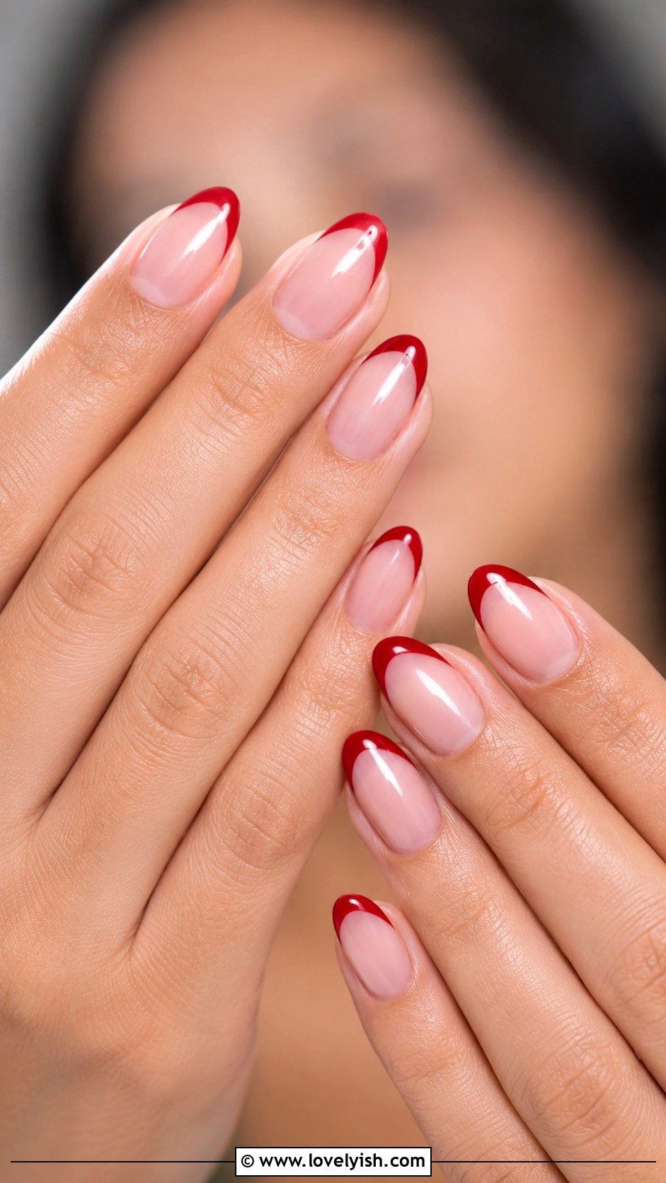 Classic Red French Tips - 35 nail art design ideas - 35 nail art design ideas