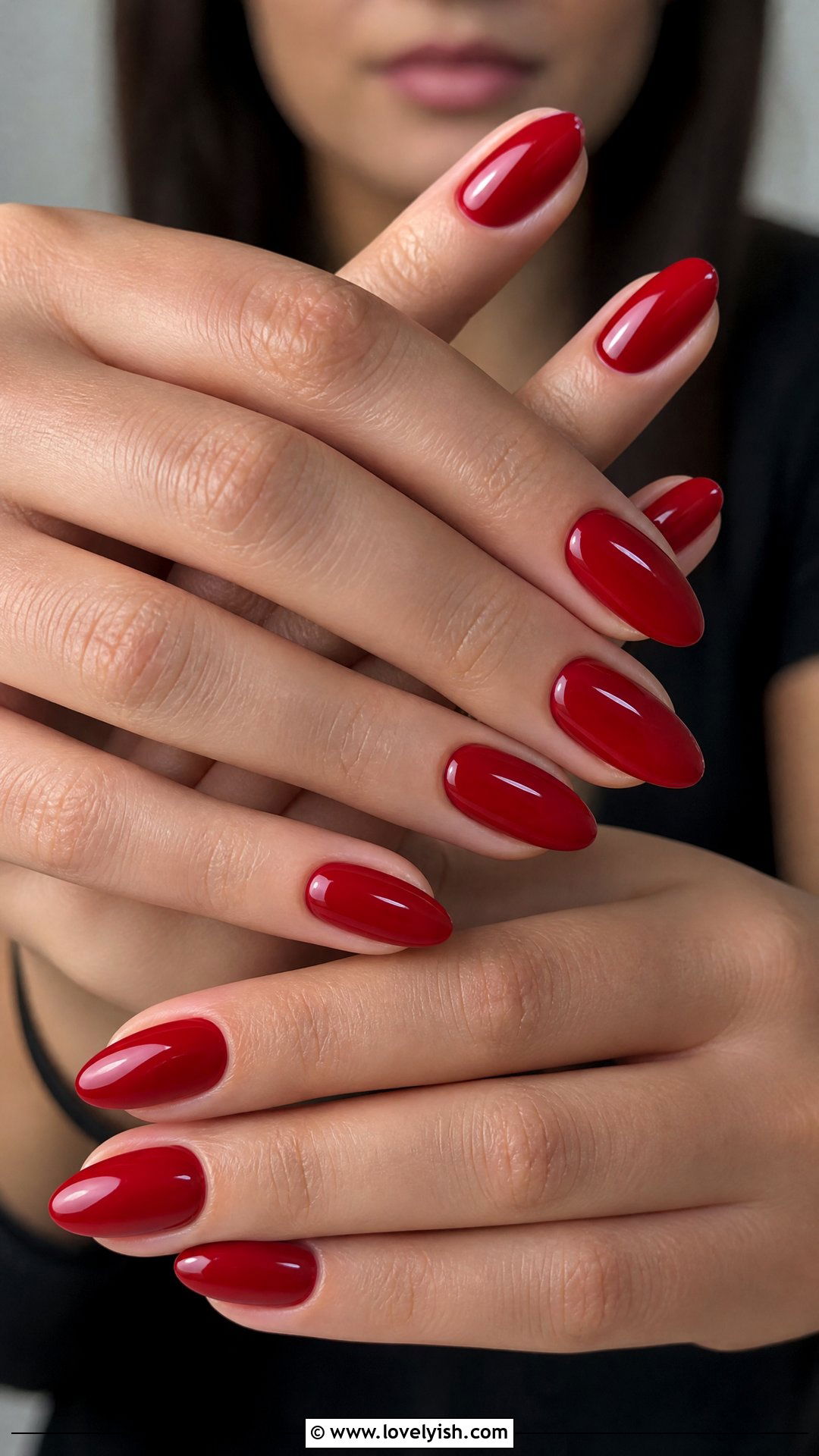 Classic Red Glossy Nails - 25 beautiful nail designs - 25 beautiful nail designs