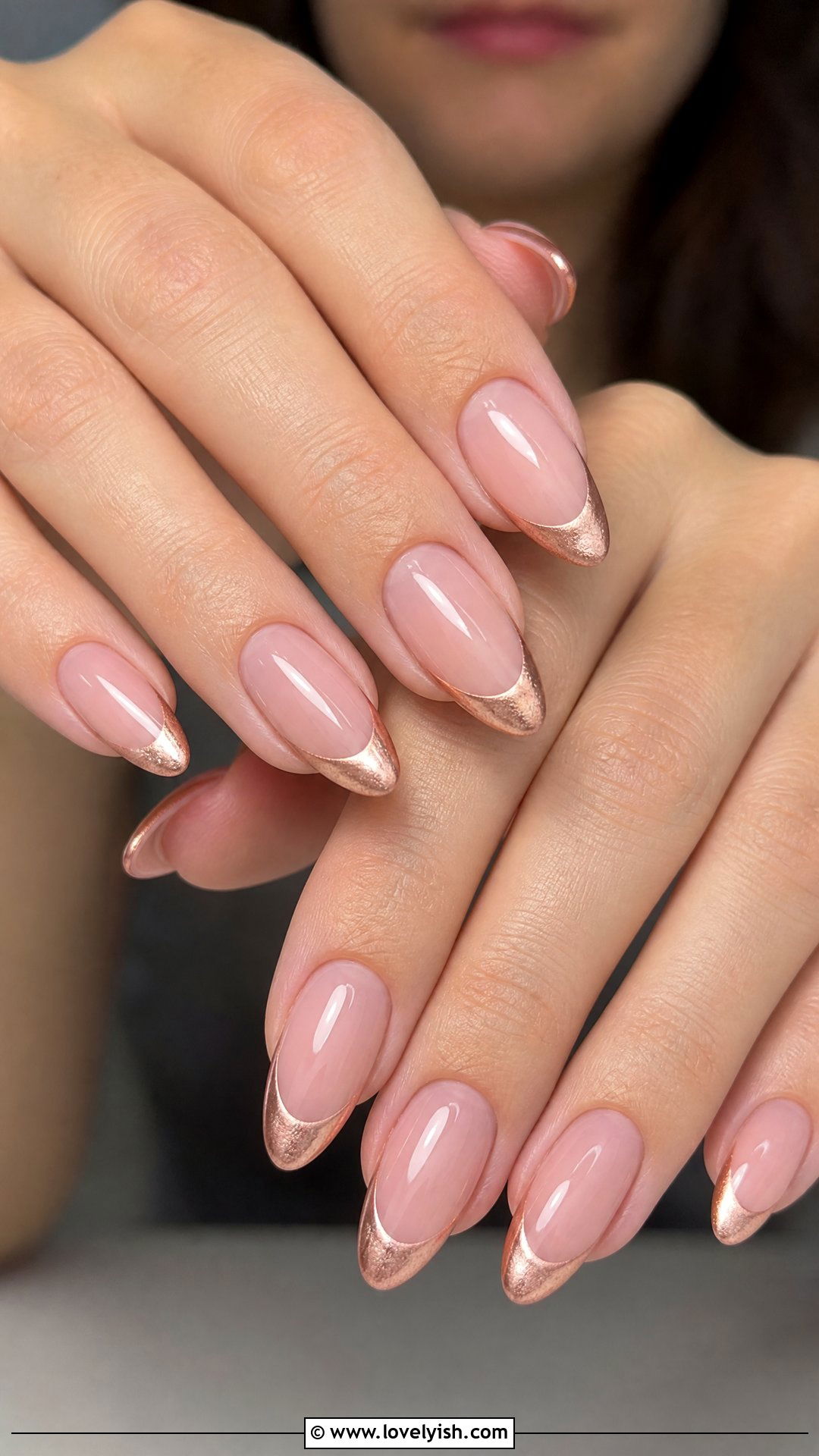 Classic Rose Gold French Tip Nails - 50 rose gold nails - 50 rose gold nails