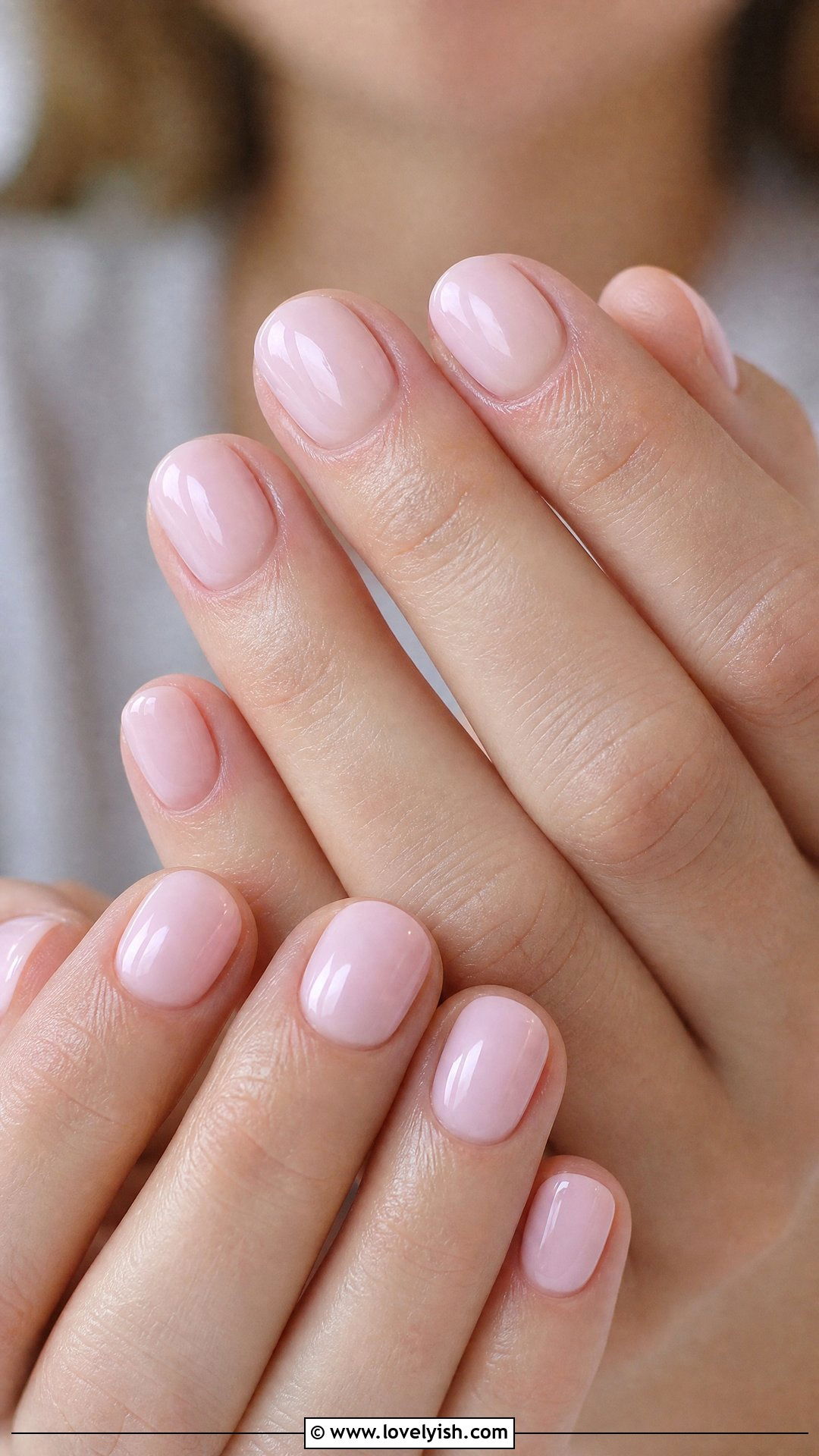 Classic Soft Pink Glossy Nails - 29 nails for older women - 29 nails for older women