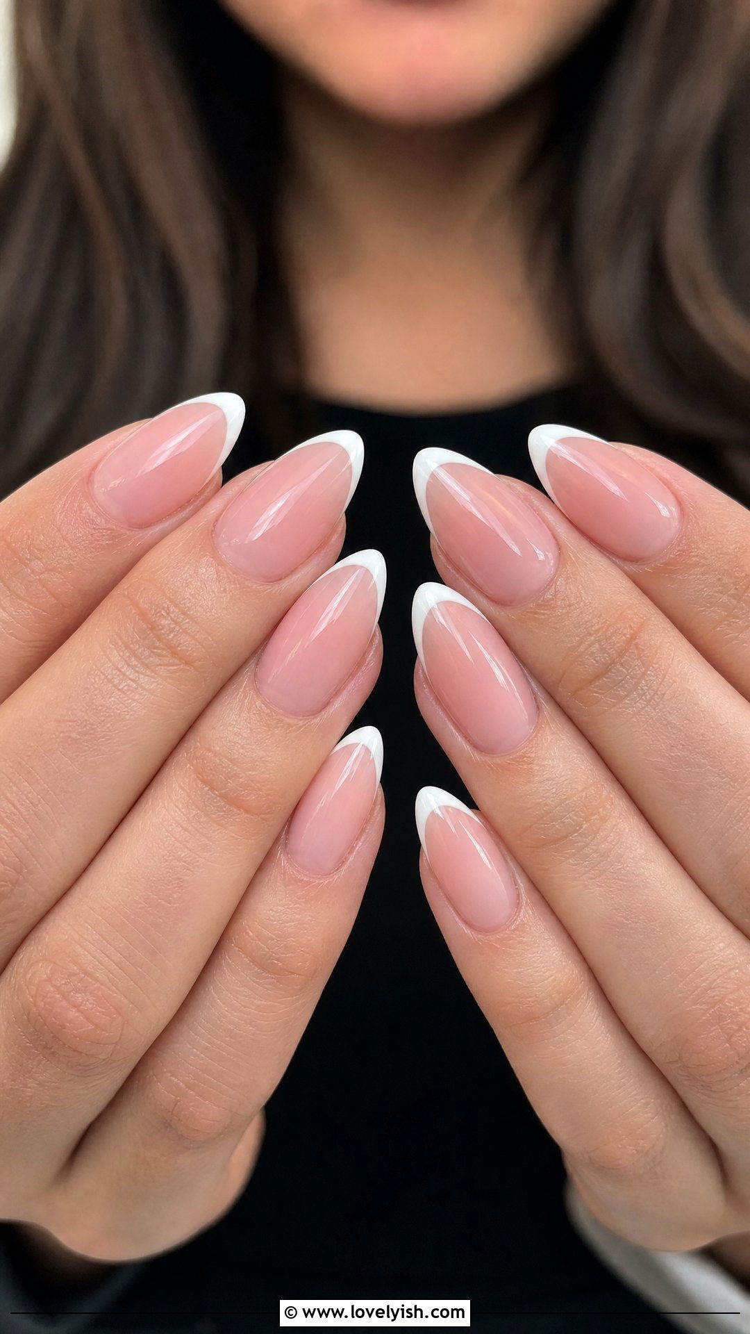 Classic White French Tip Almond Nails - 25 almond french tip nail designs - 25 almond french tip nail designs