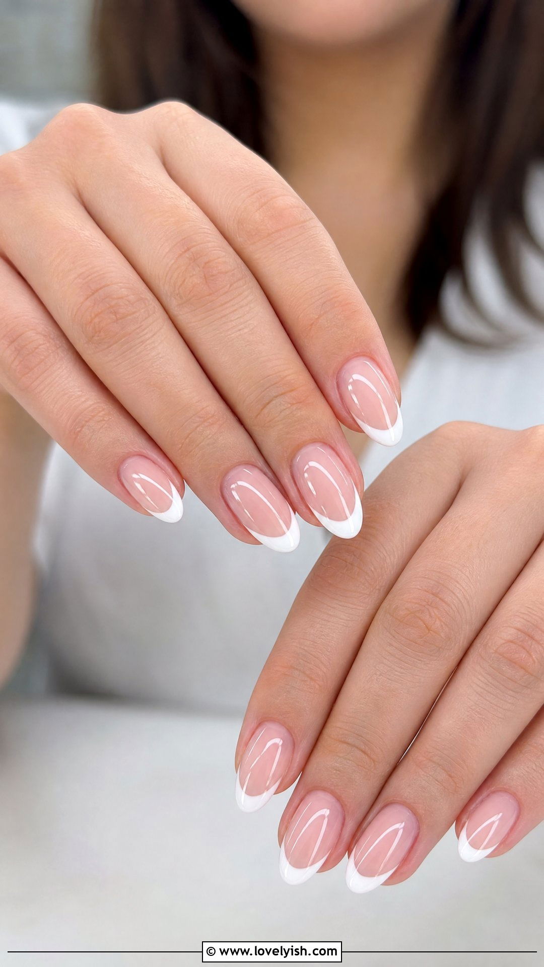 Classic White French Tip Bridal Nails - 50 bridal nails - 50 bridal nails