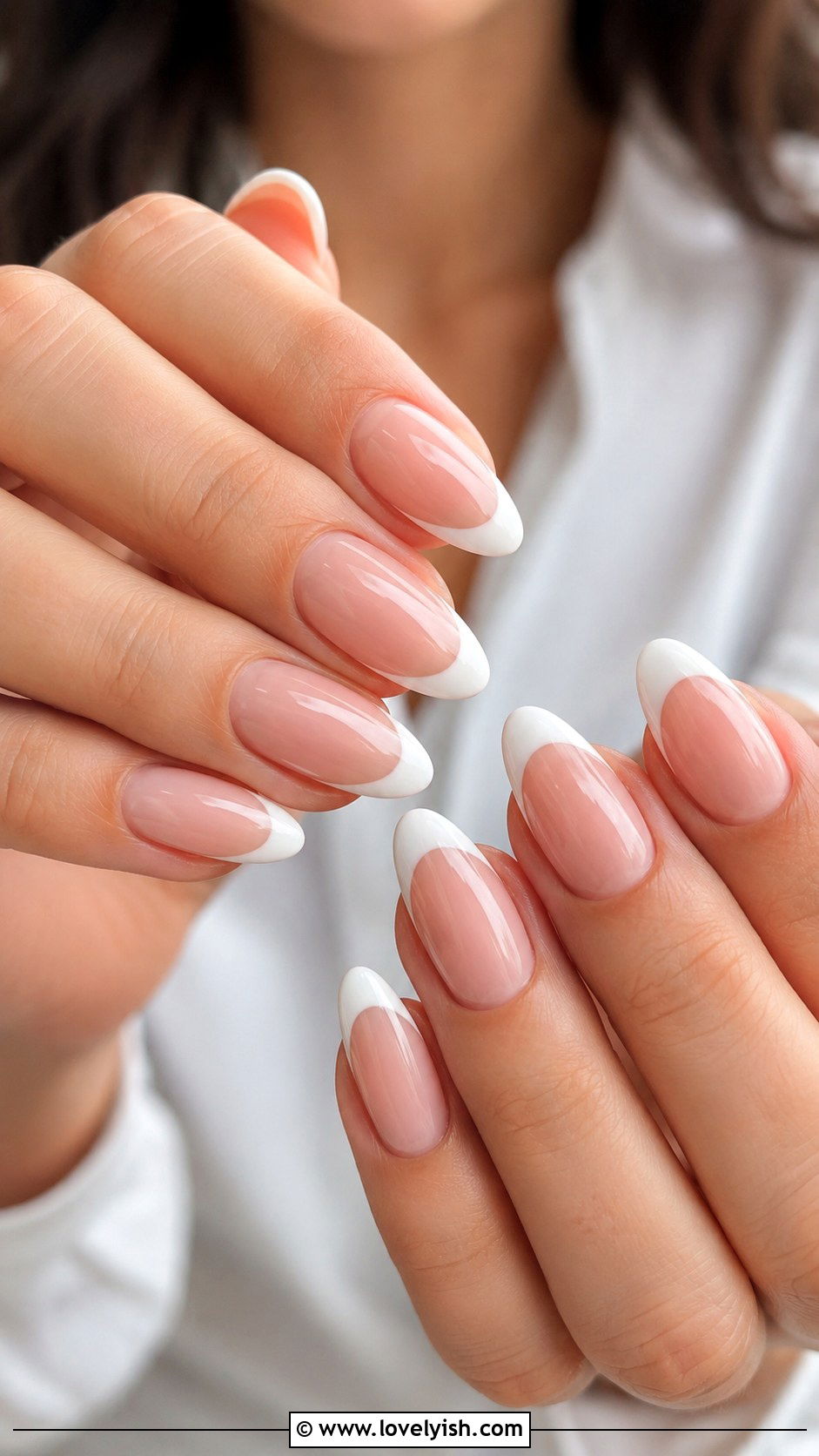 Classic White French Tip Nails - 45 nail tips - 45 nail tips