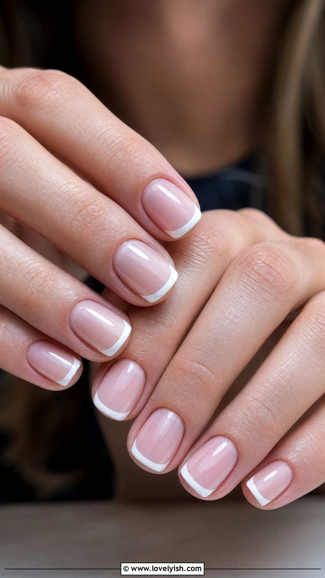 Classic White French Tip Short Nails - 50 classy short nail designs - 50 classy short nail designs