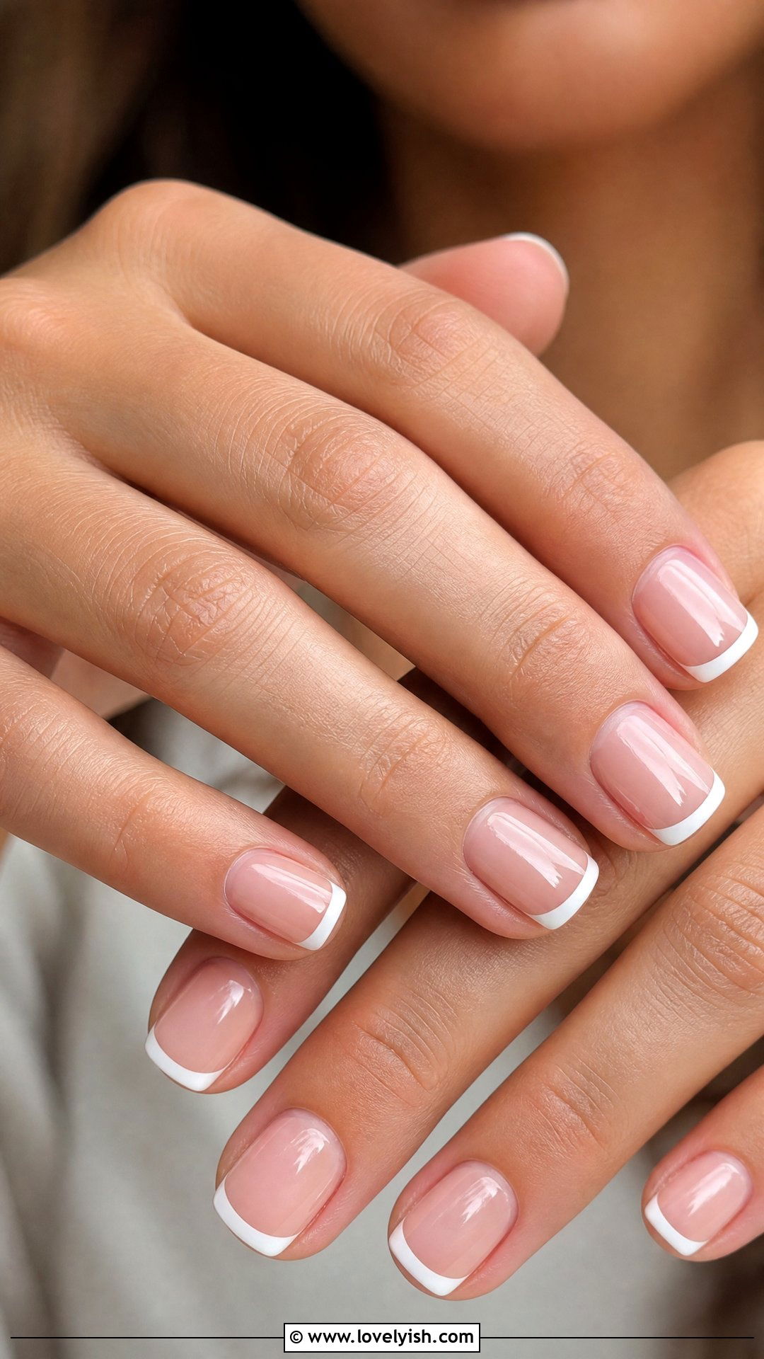 Classic White French Tip Short Square Nails - 50 short square nails - 50 short square nails