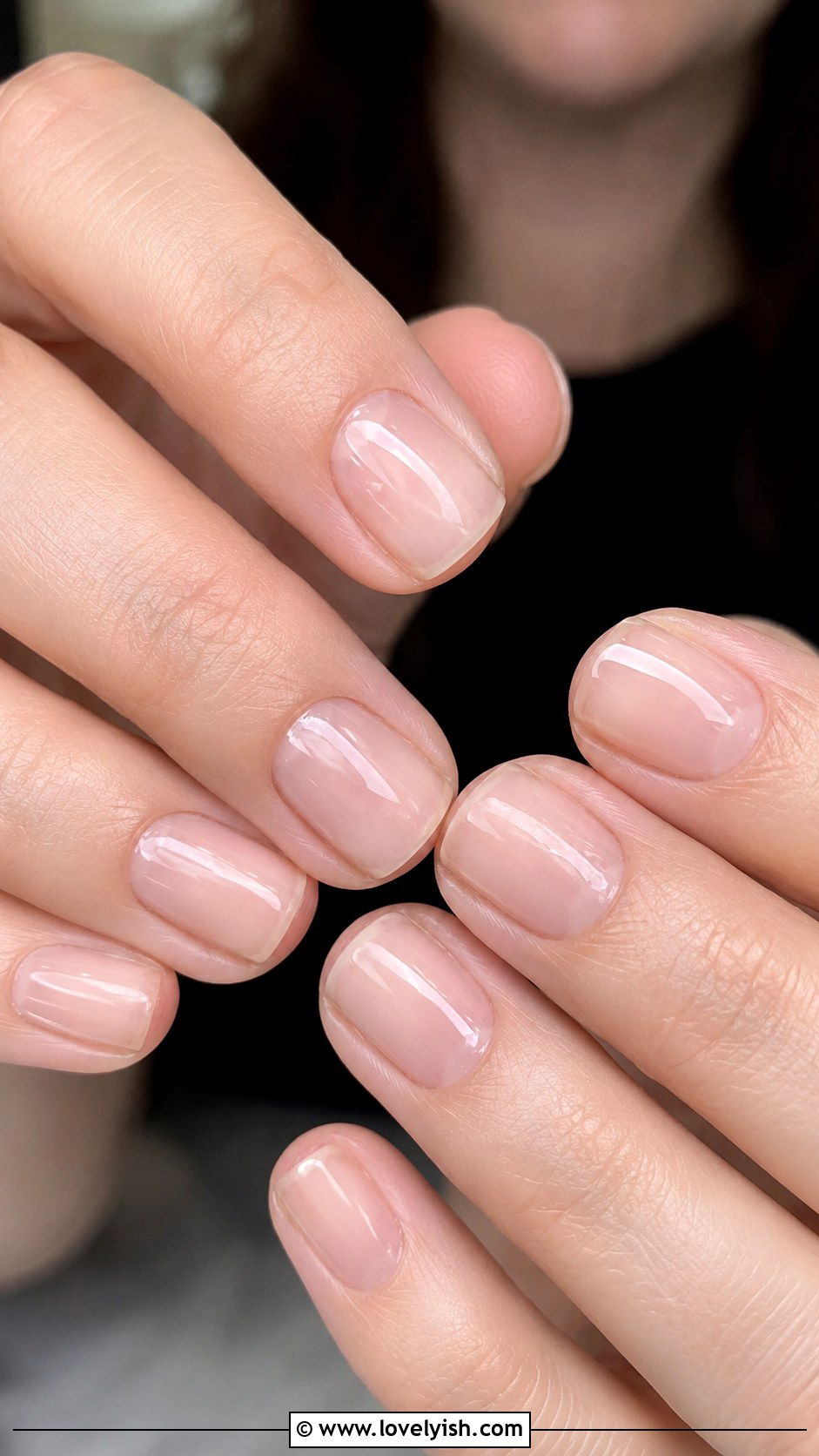 Clean Natural Nail Look Short Square with Glossy Topcoat - 50 work appropriate nails - 50 work appropriate nails