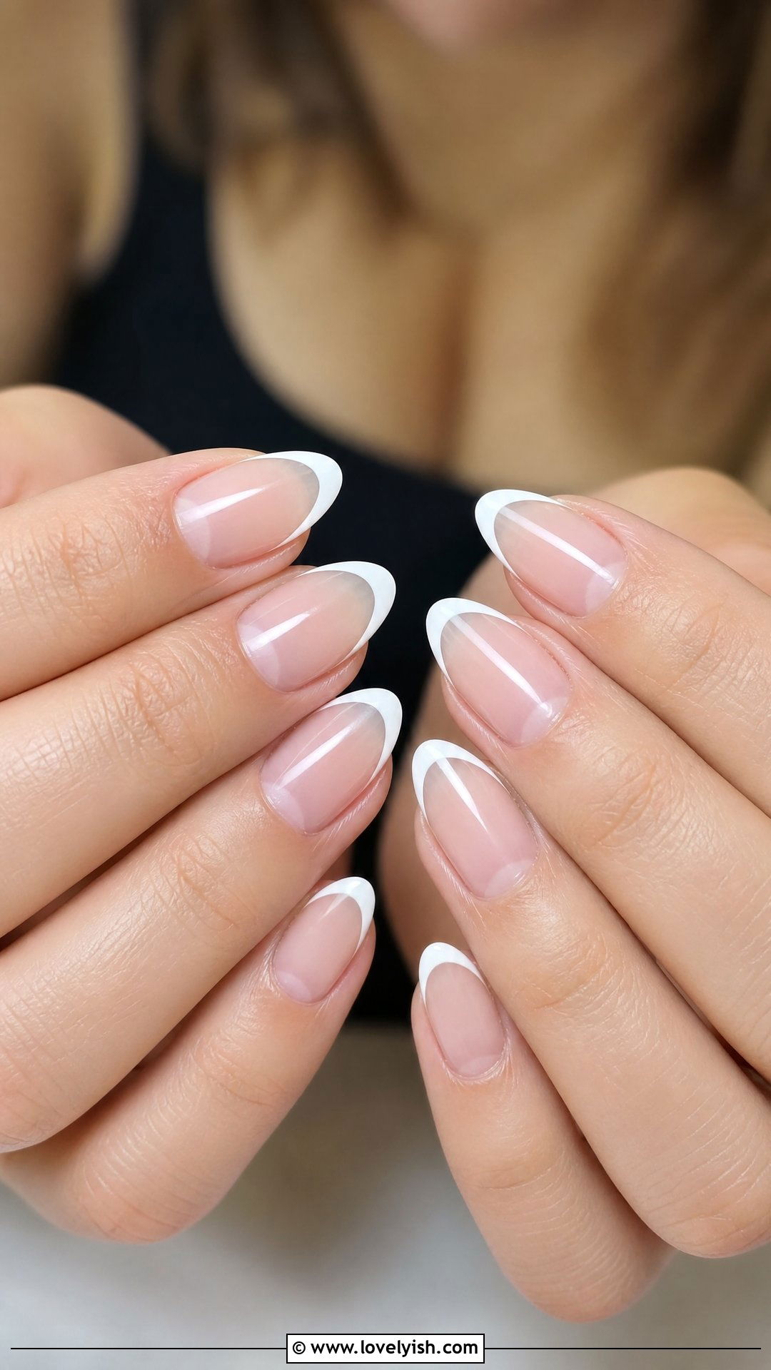 Clear French Tip Nails - 50 clear nails - 50 clear nails