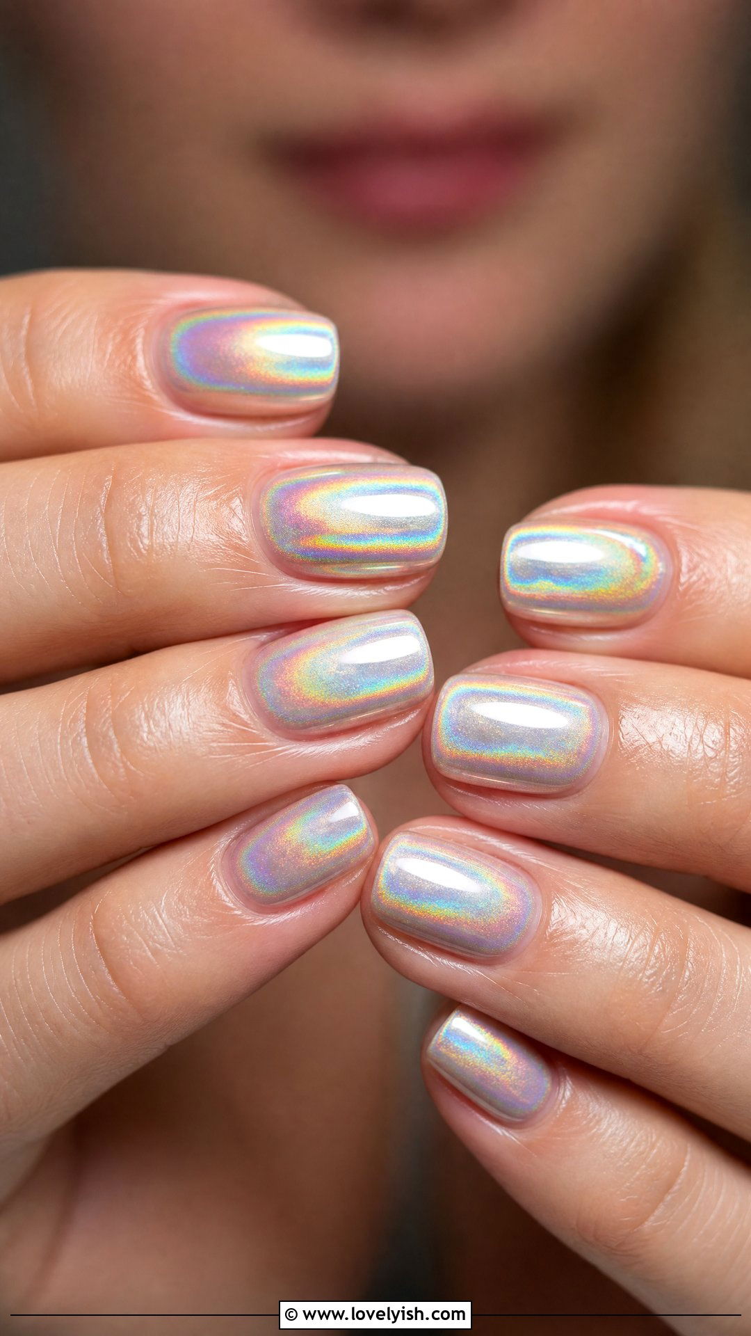 Clear Holographic Nails - 50 clear nails - 50 clear nails