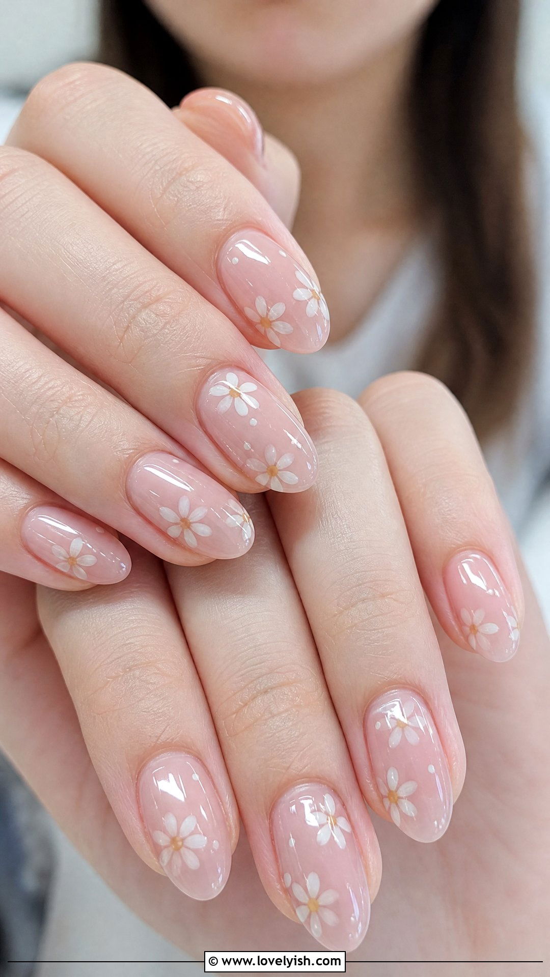 Clear Jelly Daisy Nails - 50 daisy nails - 50 daisy nails