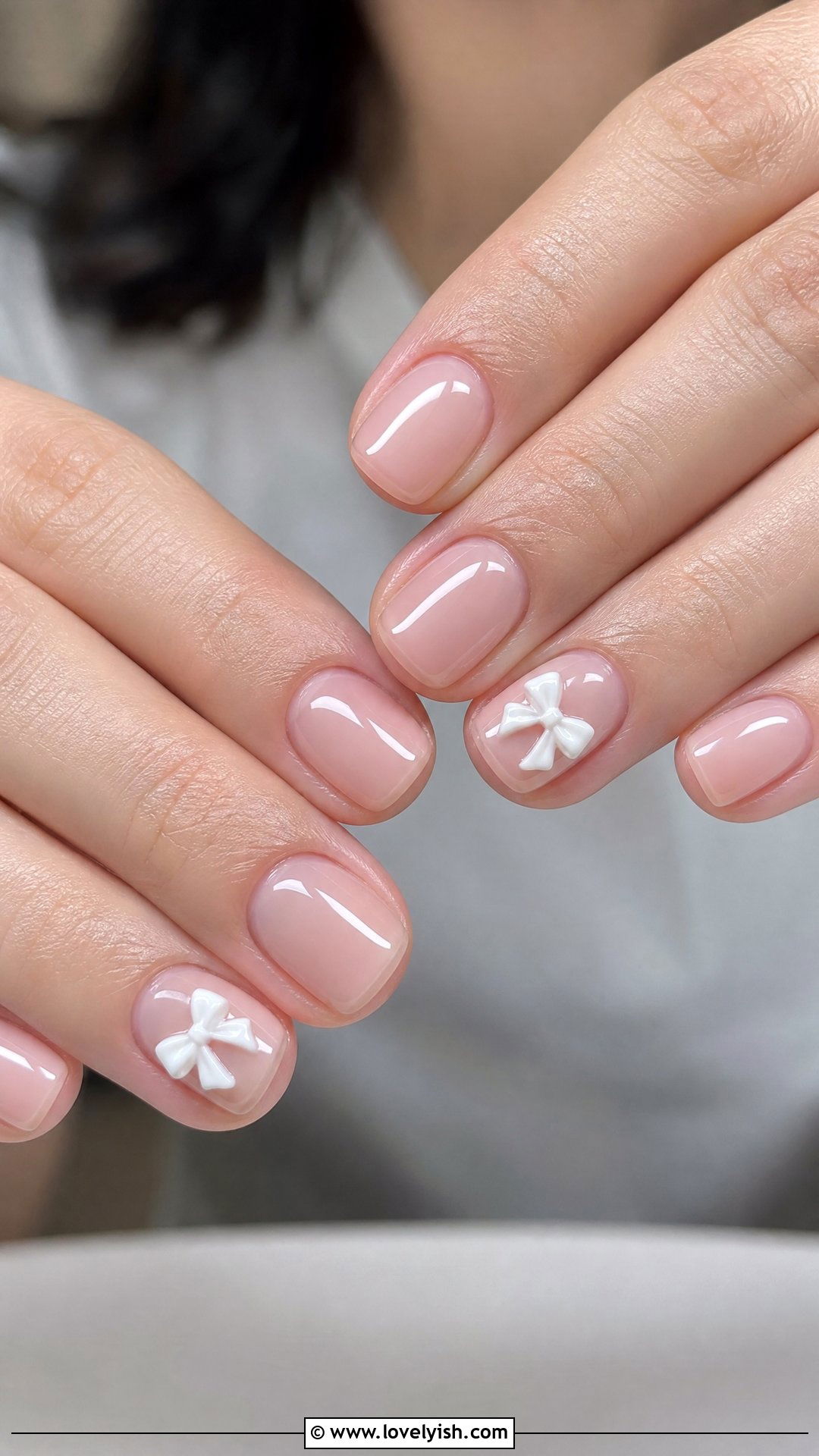Clear Nails With A Mini Bow Accent - 50 clear nails - 50 clear nails