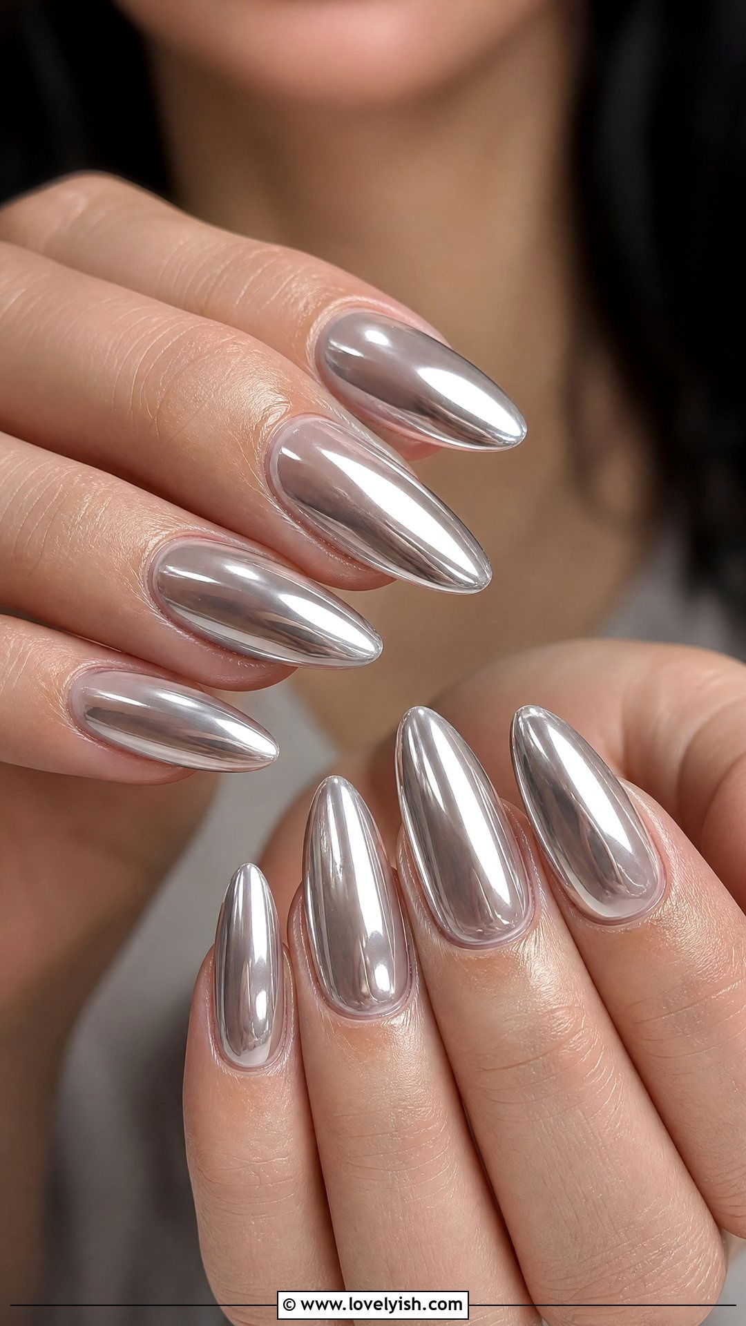 Clear Nails With Chrome Powder - 50 clear nails - 50 clear nails