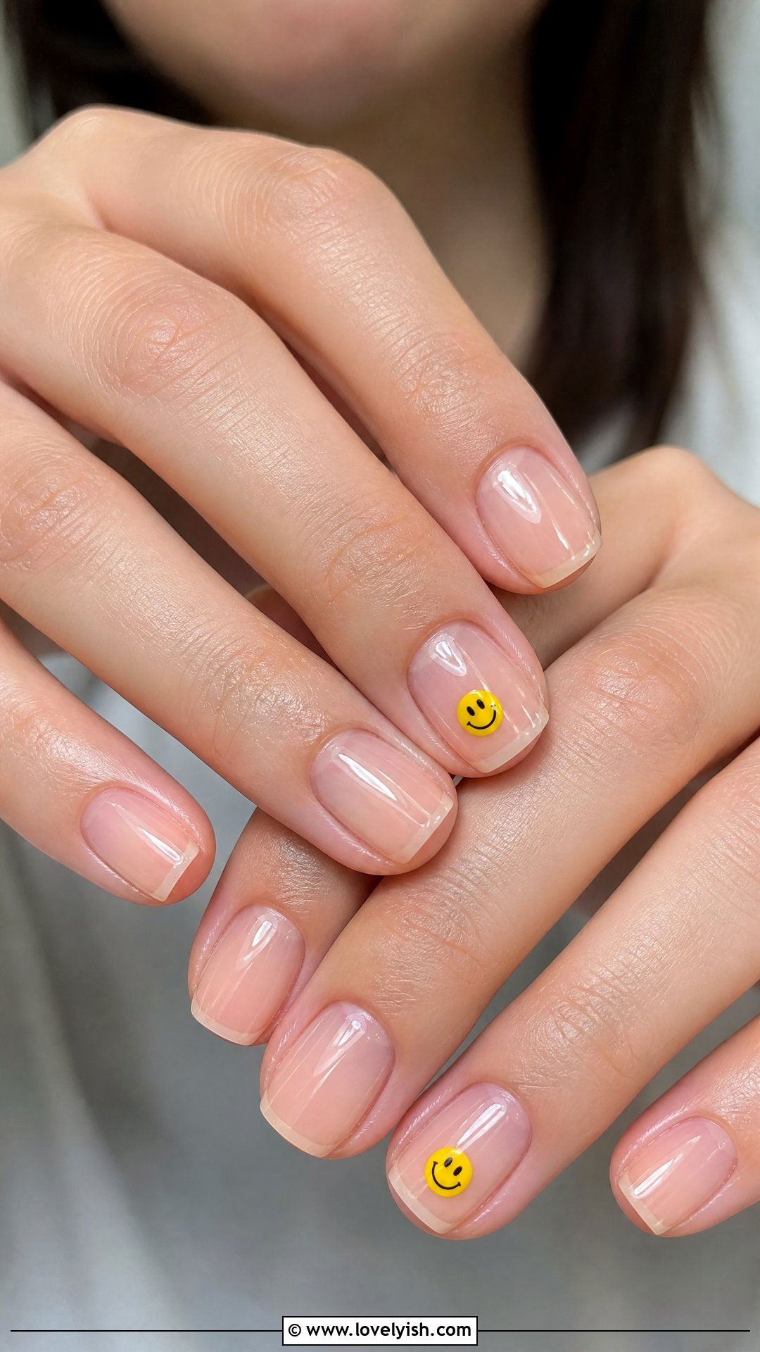 Clear Nails With Smiley Face Accents - 50 clear nails - 50 clear nails