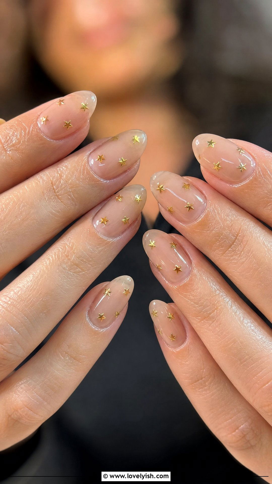 Clear Nails With Star Accents - 50 clear nails - 50 clear nails