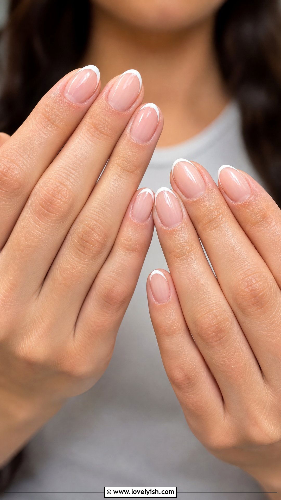 Clear Nails with Micro French Tips - 25 clear nails with design - 25 clear nails with design