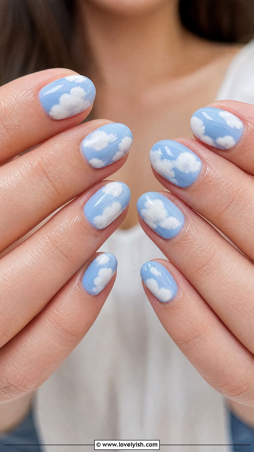 Cloud Short Oval Nails - 50 short oval nails - 50 short oval nails