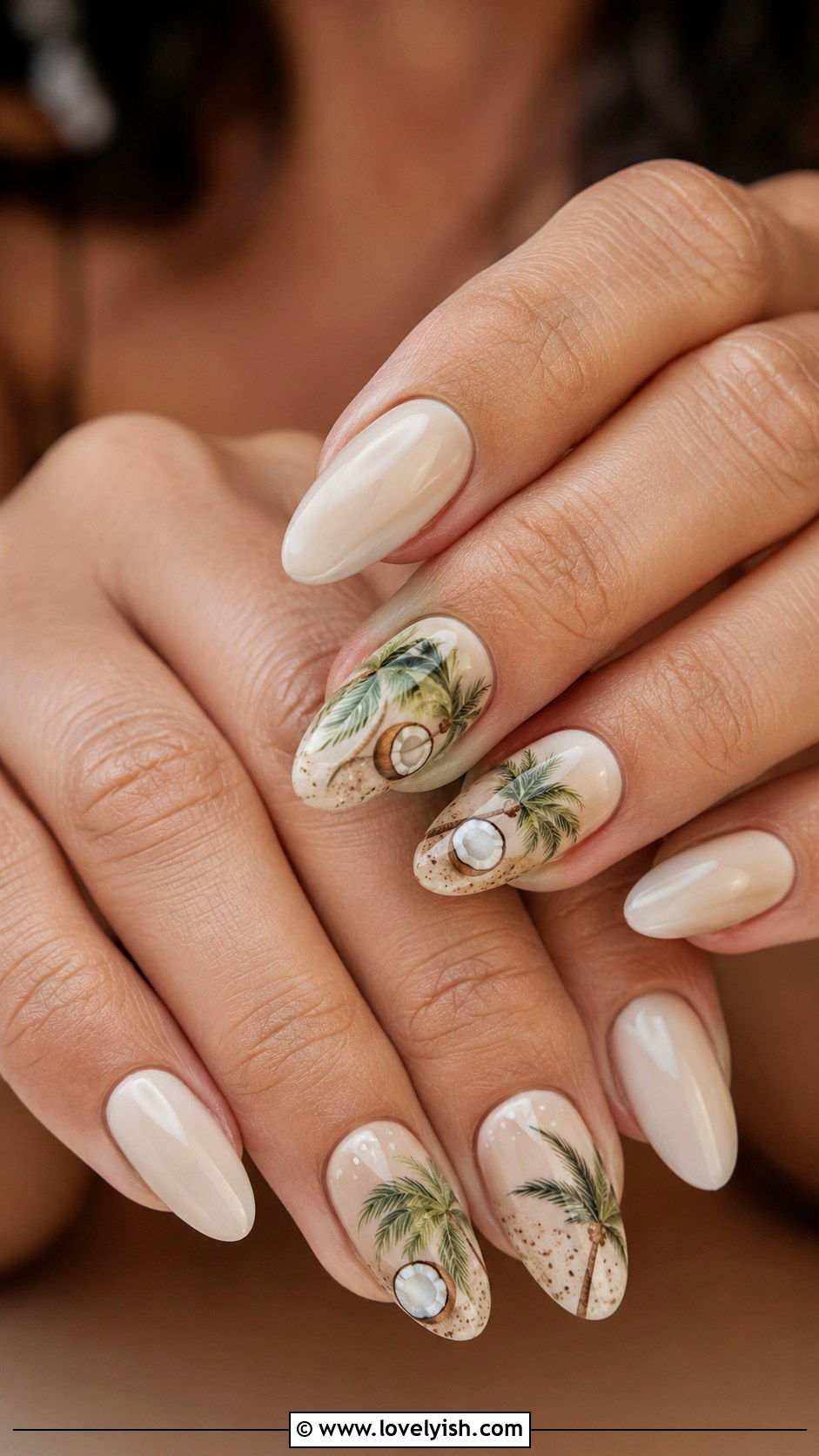 Coconut Tropical Nails - 34 nail design for summer - 34 nail design for summer
