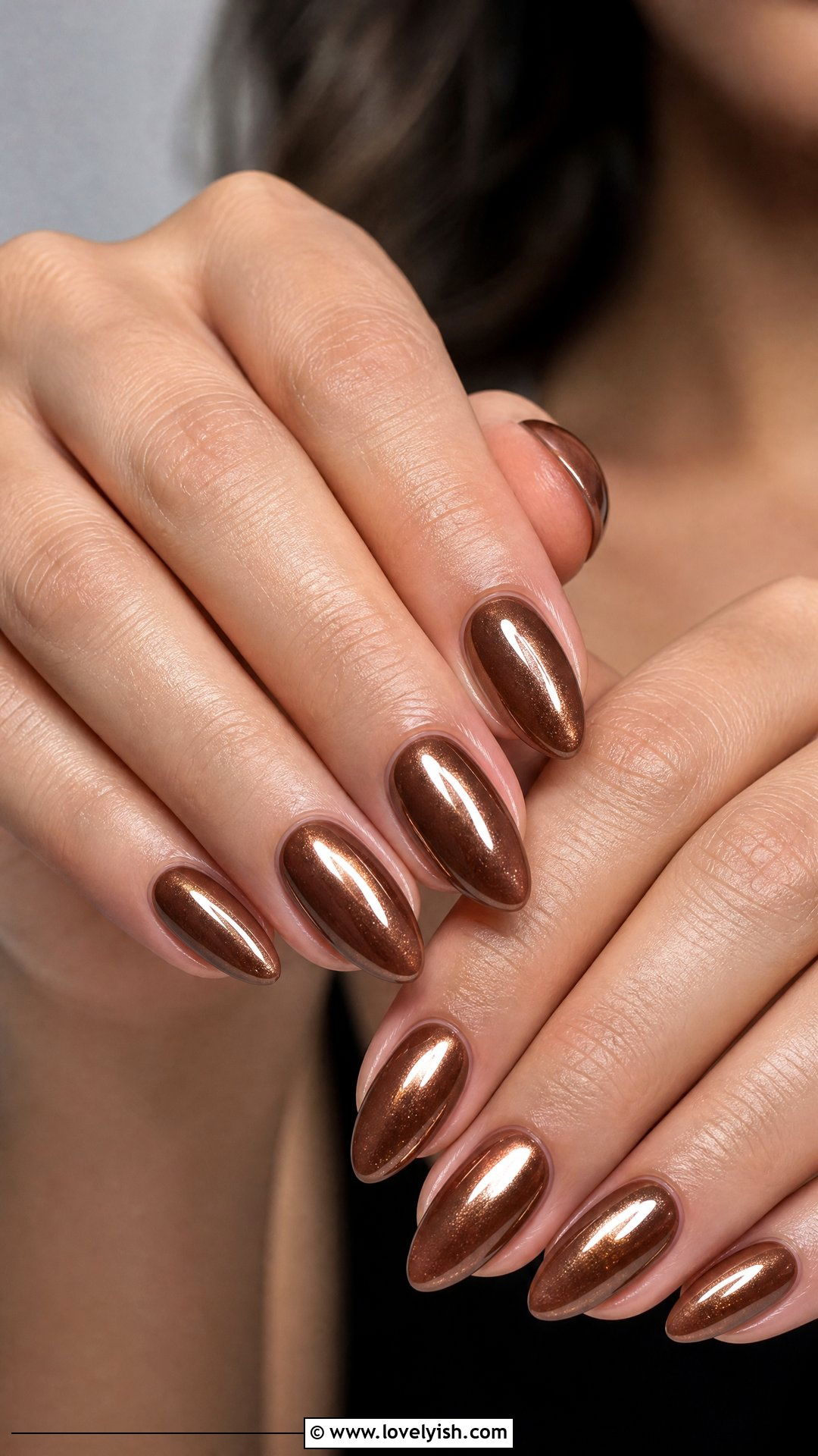 Coffee Brown Glazed Nails - 41 nail design simple - 41 nail design simple