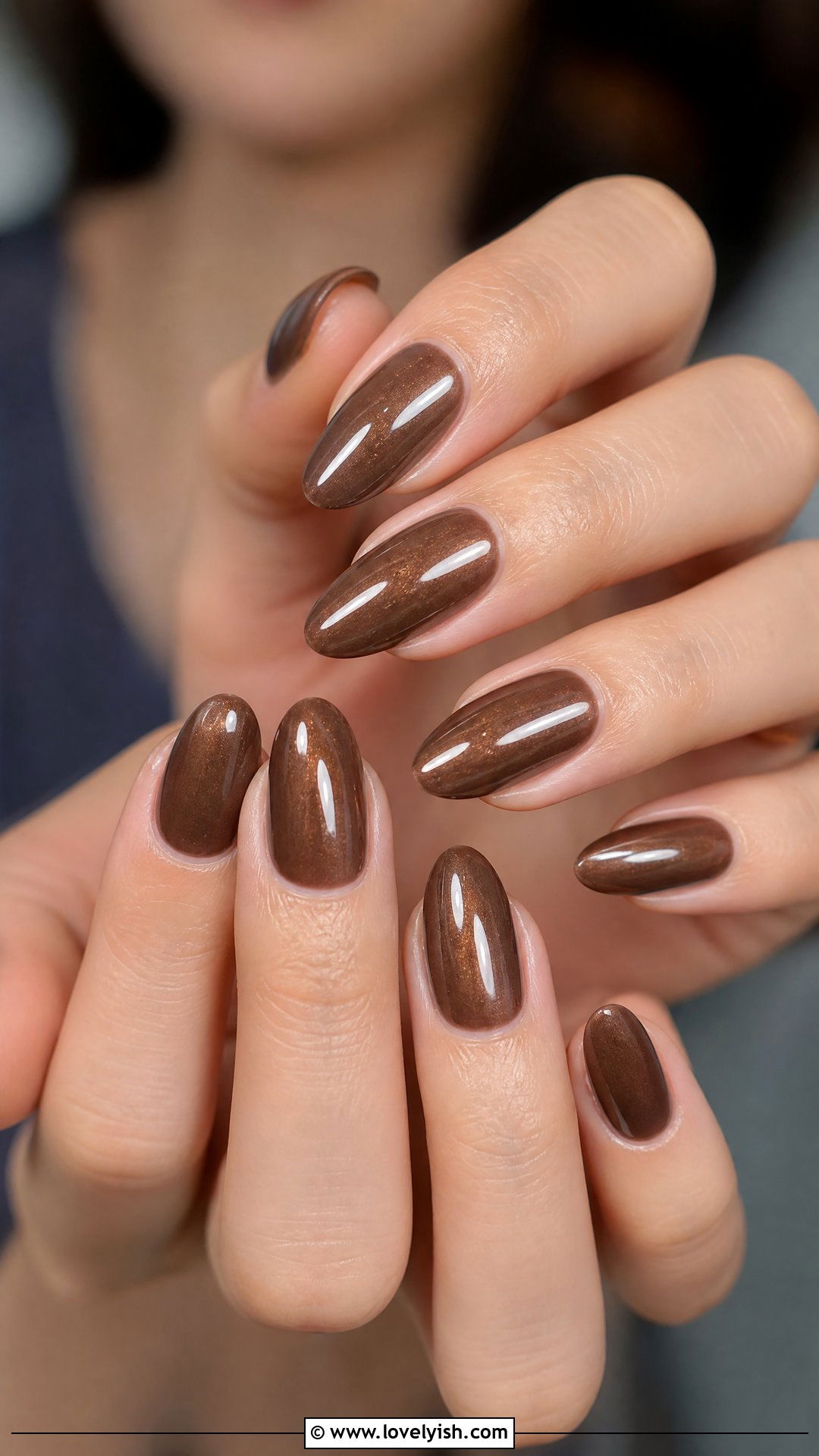 Coffee Brown Glazed Nails - 50 classy nails - 50 classy nails