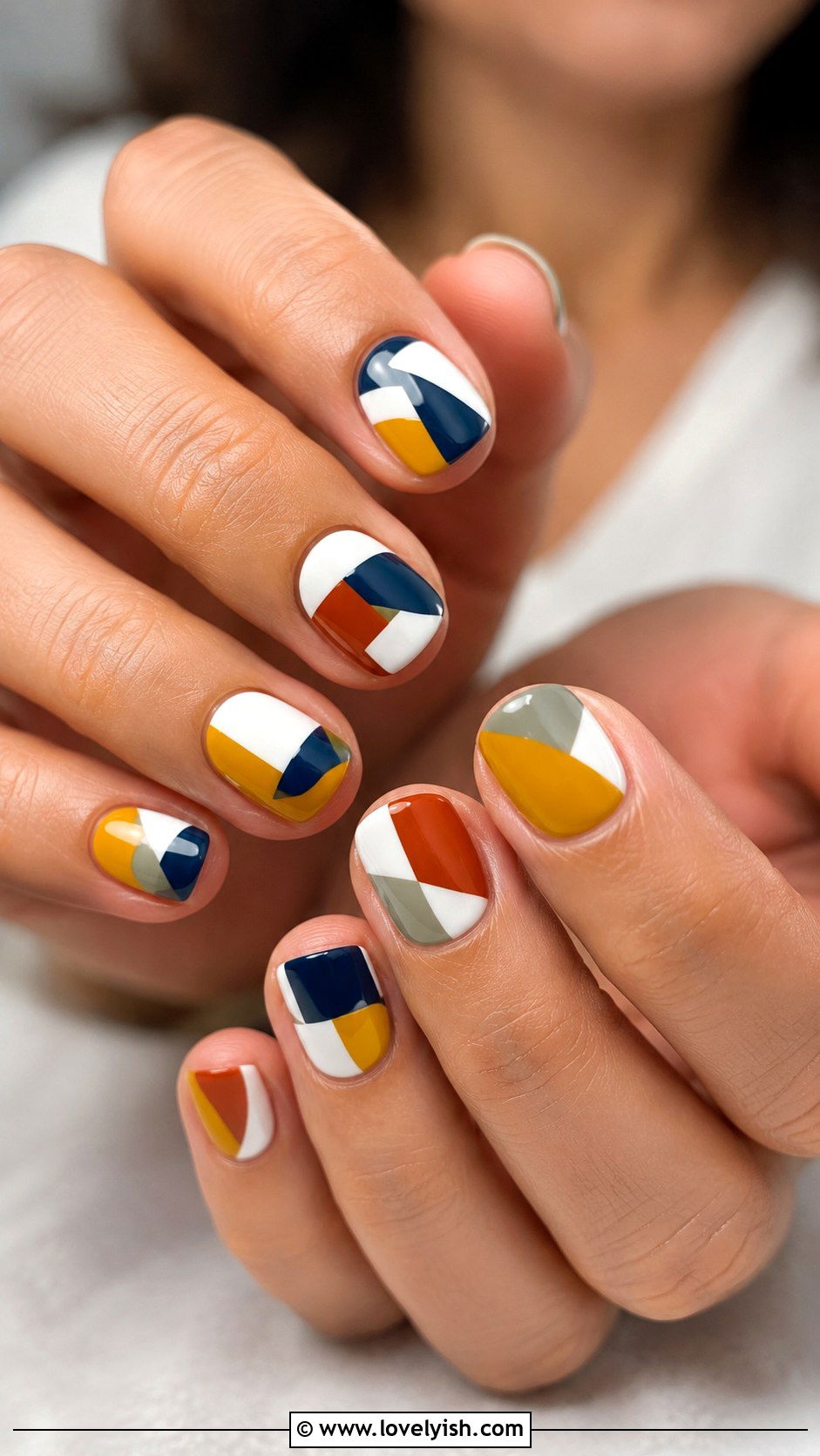 Color Block Nail Art - 50 diy nail art - 50 diy nail art