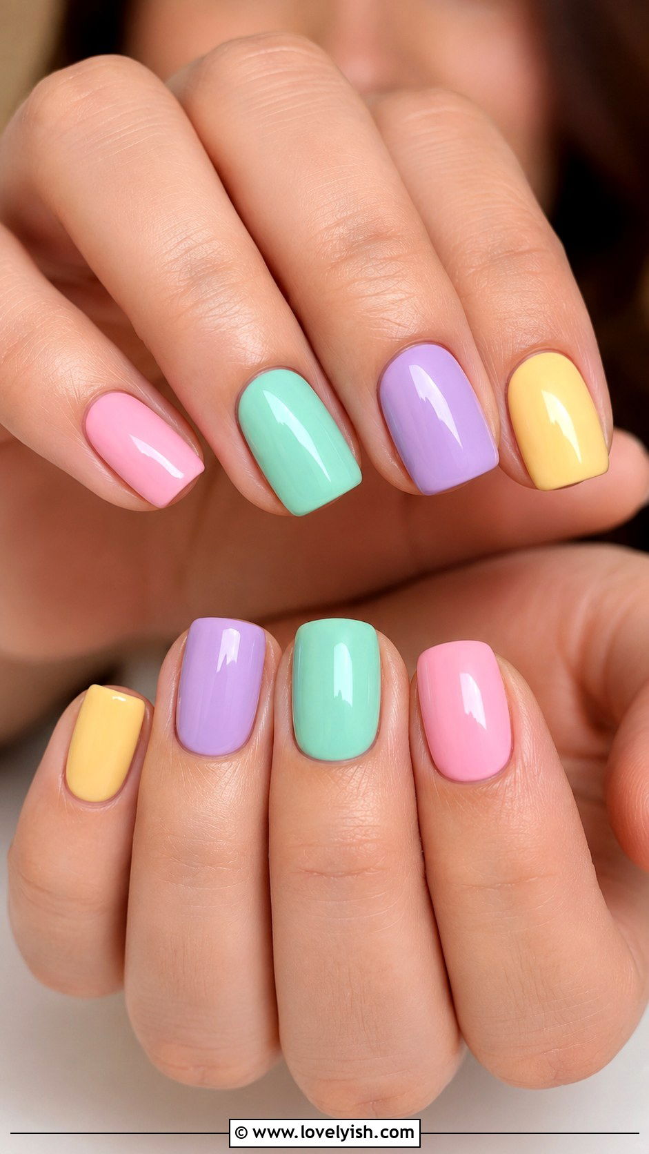 Color Block Nails - 31 simple nail art ideas - 31 simple nail art ideas